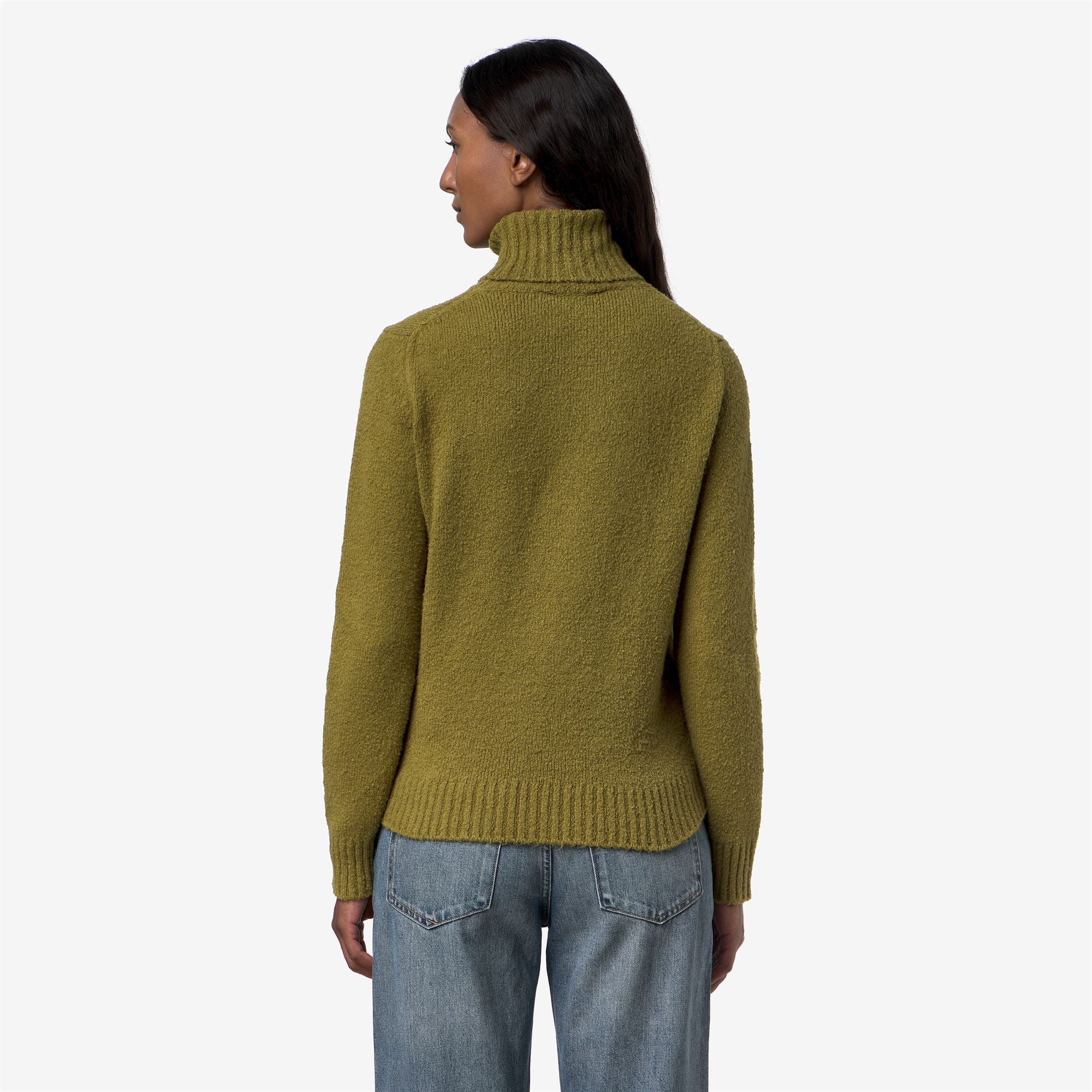 k-way-peggy-sponge-yarn-pull-col-roul-femme-green-peat image 3