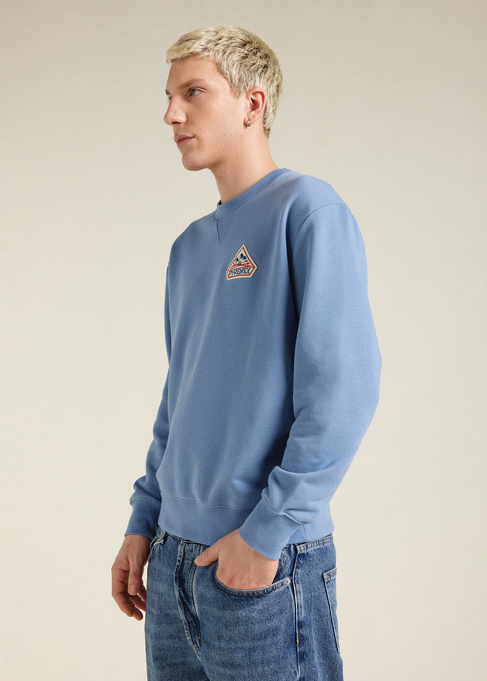 pyrenex-phase-sweat-unisexe-col-rond-coronet-blue-coton-bio image 5