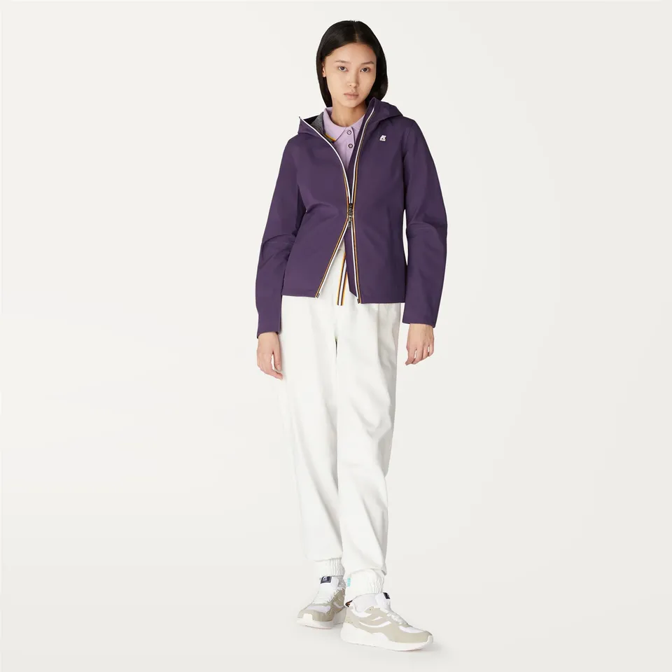 k-way-lil-bonded-jersey-veste-court-femme-violet image 1