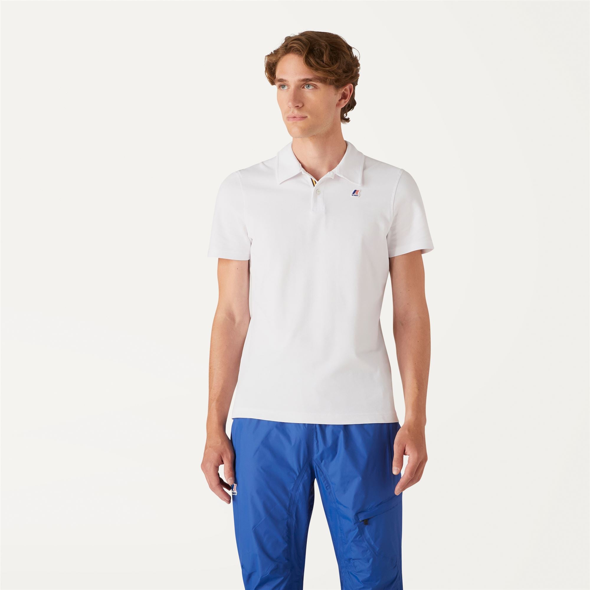 k-way-gregoire-tape-polo-manches-courtes-homme-white image 1