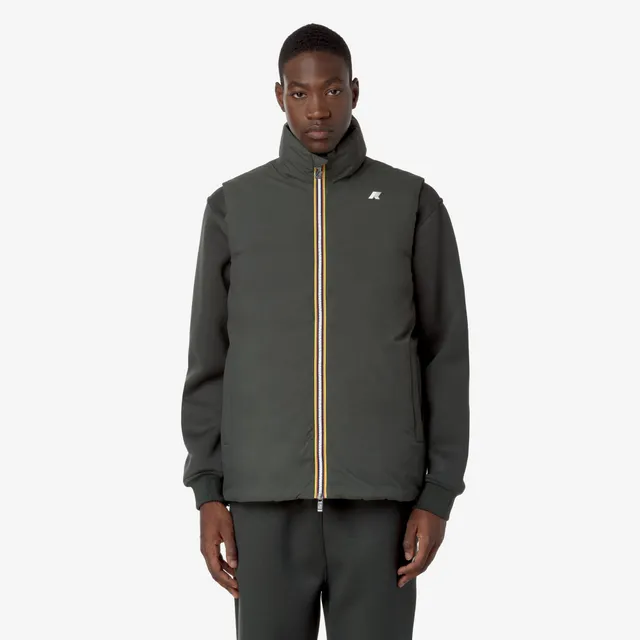 k-way-valen-st-thermo-double-gilet-court-homme-green-blackish-black-pure image 1