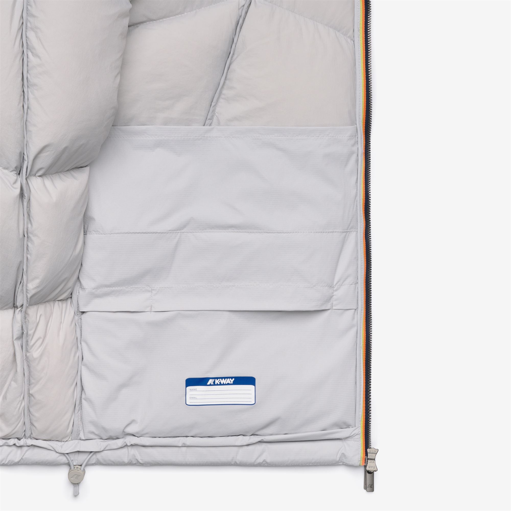 k-way-quill-fancy-nylon-doudoune-courte-homme-duvet-grey-ash image 6