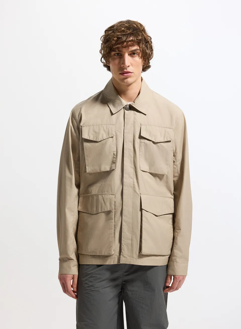 pyrenex-field-veste-l-g-re-homme-beige-style-militaire image 1