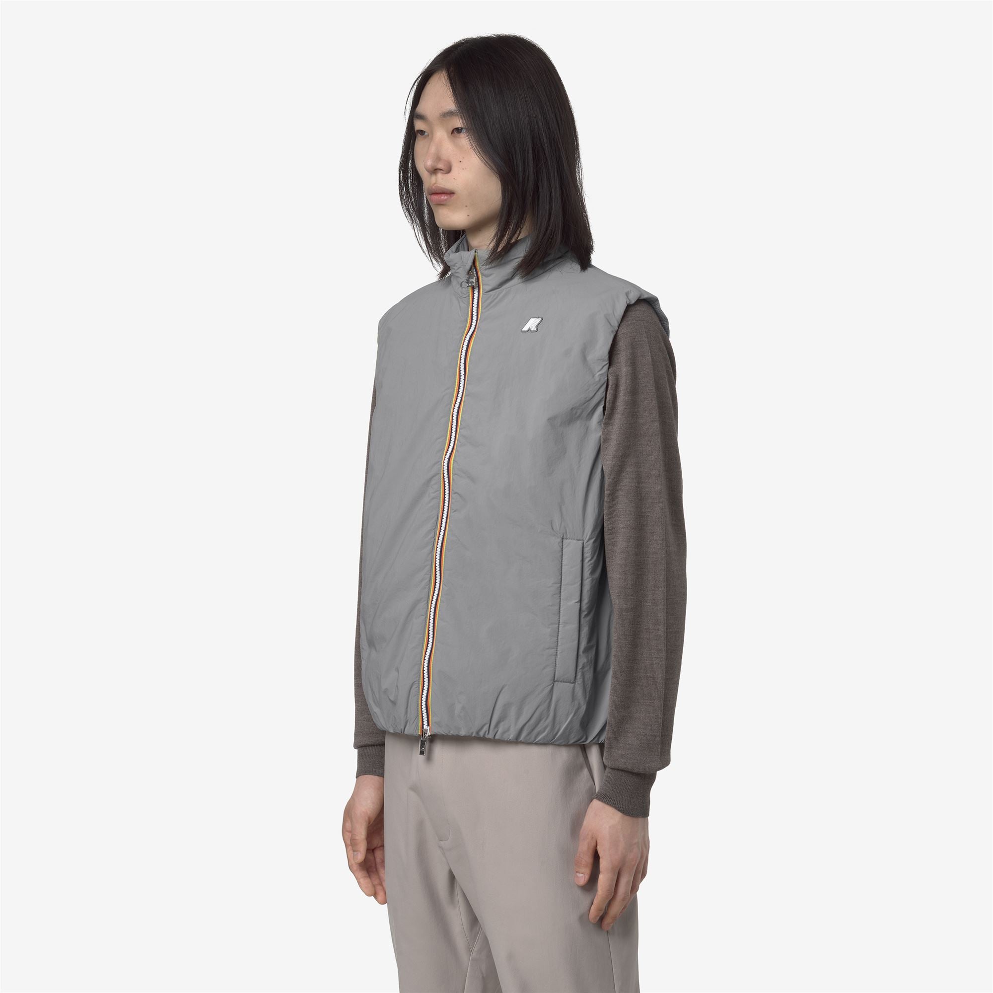 k-way-valen-plain-warm-gilet-sans-manches-homme-grey-frost image 2