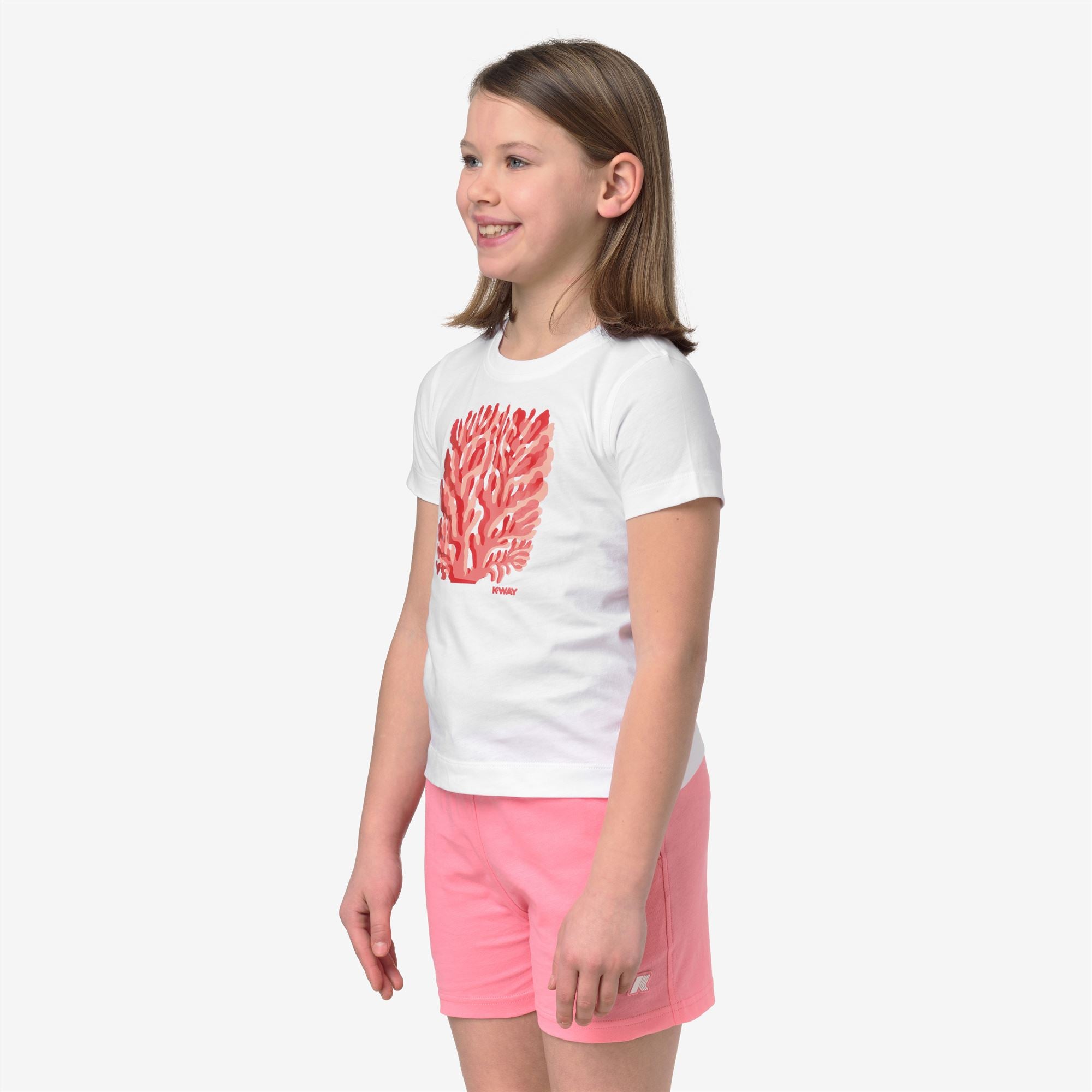 k-way-p-melis-corail-jersey-t-shirt-fille-white-white image 2