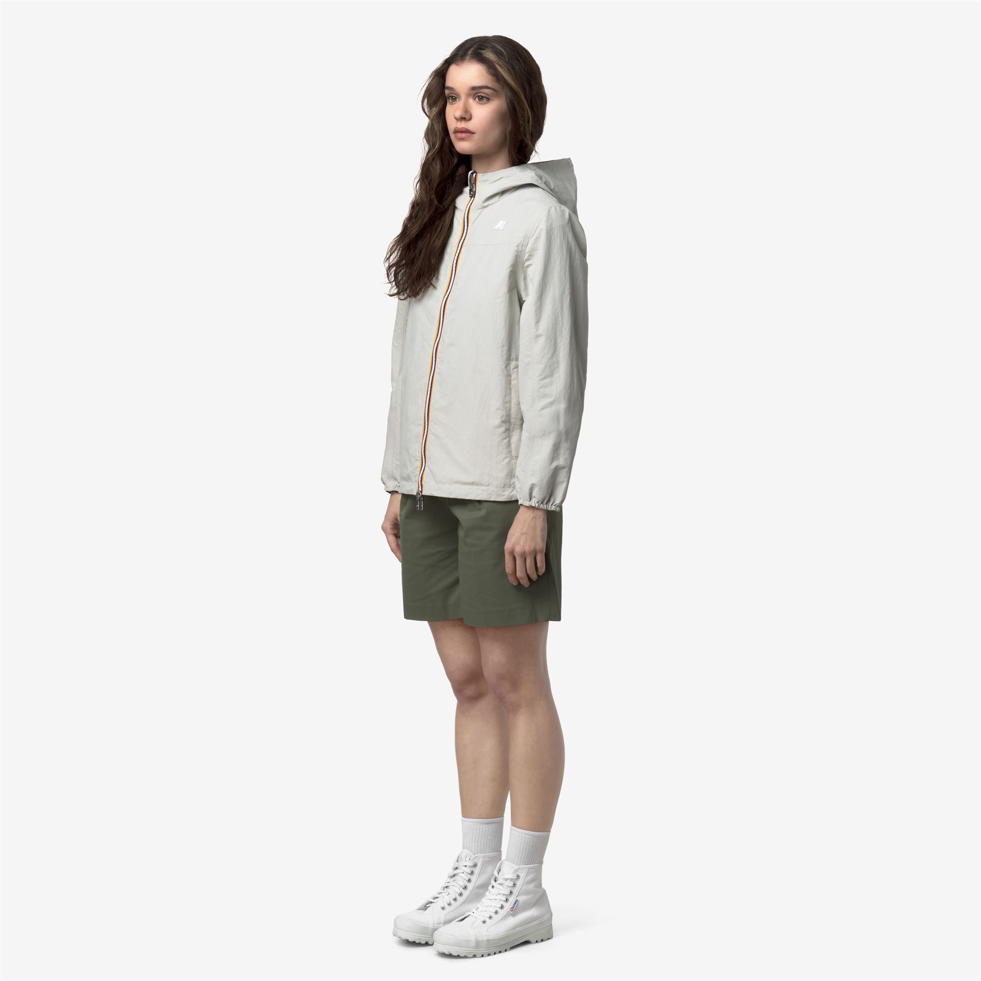 k-way-jake-cotton-double-veste-court-homme-r-versible-beige-lt-green-lichen image 2