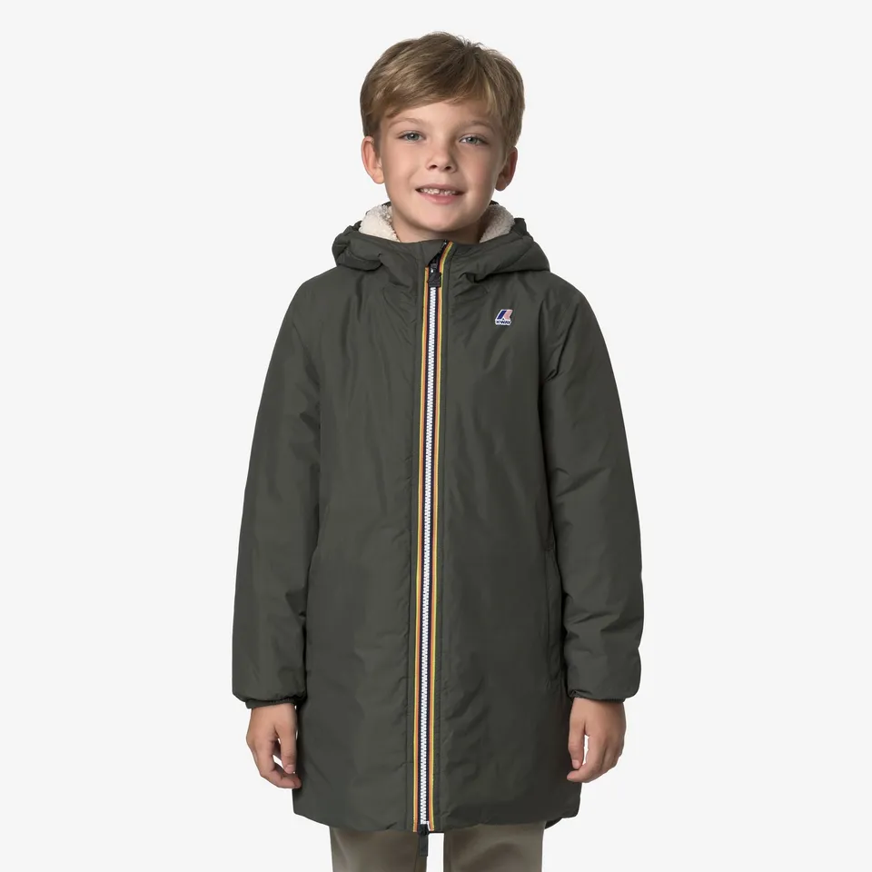 k-way-p-le-vrai-4-0-eiffel-orsetto-3-4-enfant-unisexe-green-blackish image 1