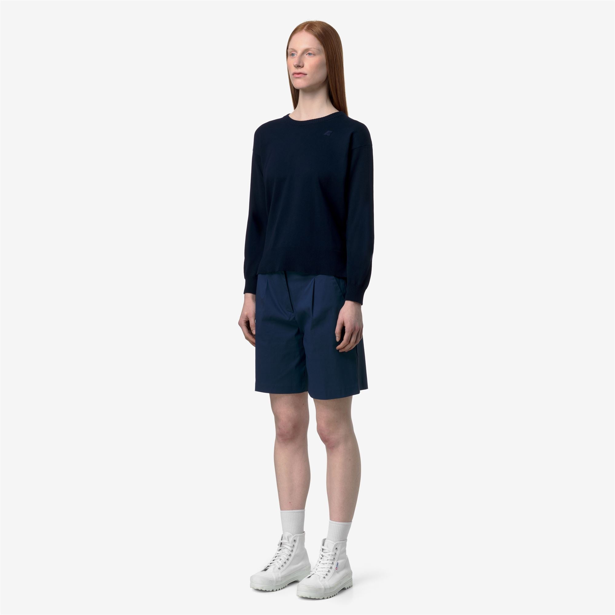 k-way-domitine-cotton-ps-pull-over-femme-blue-depth image 2
