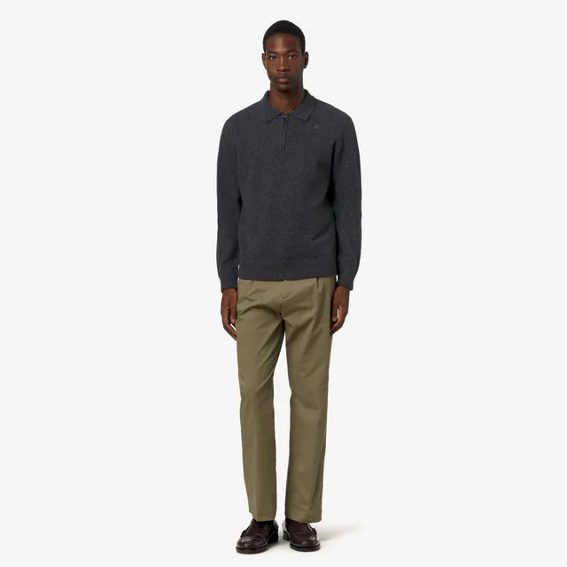 k-way-ralph-twill-tech-peach-chino-homme-green-army image 1