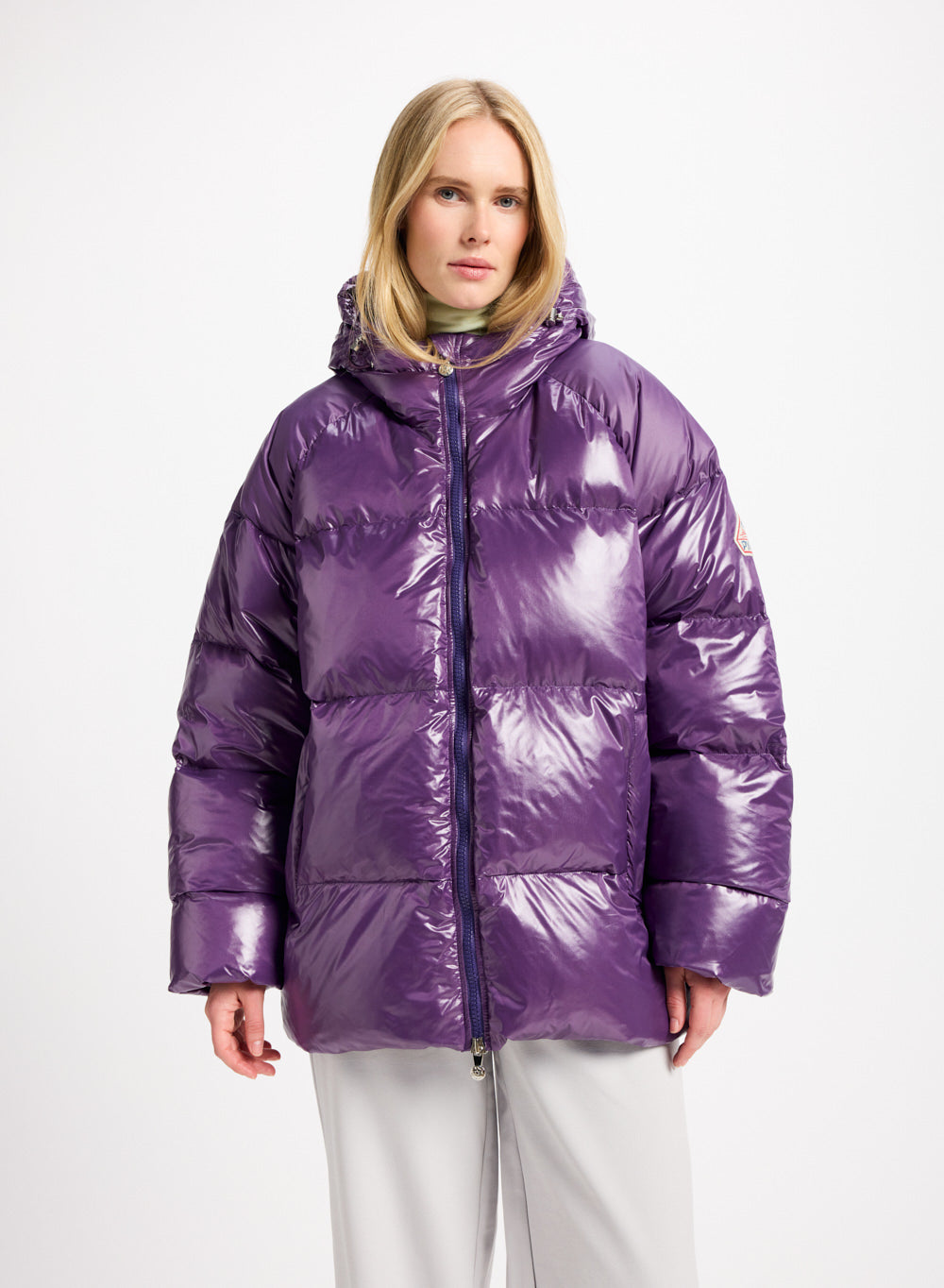 doudoune-unisexe-capuche-pyrenex-sten-violette image 2