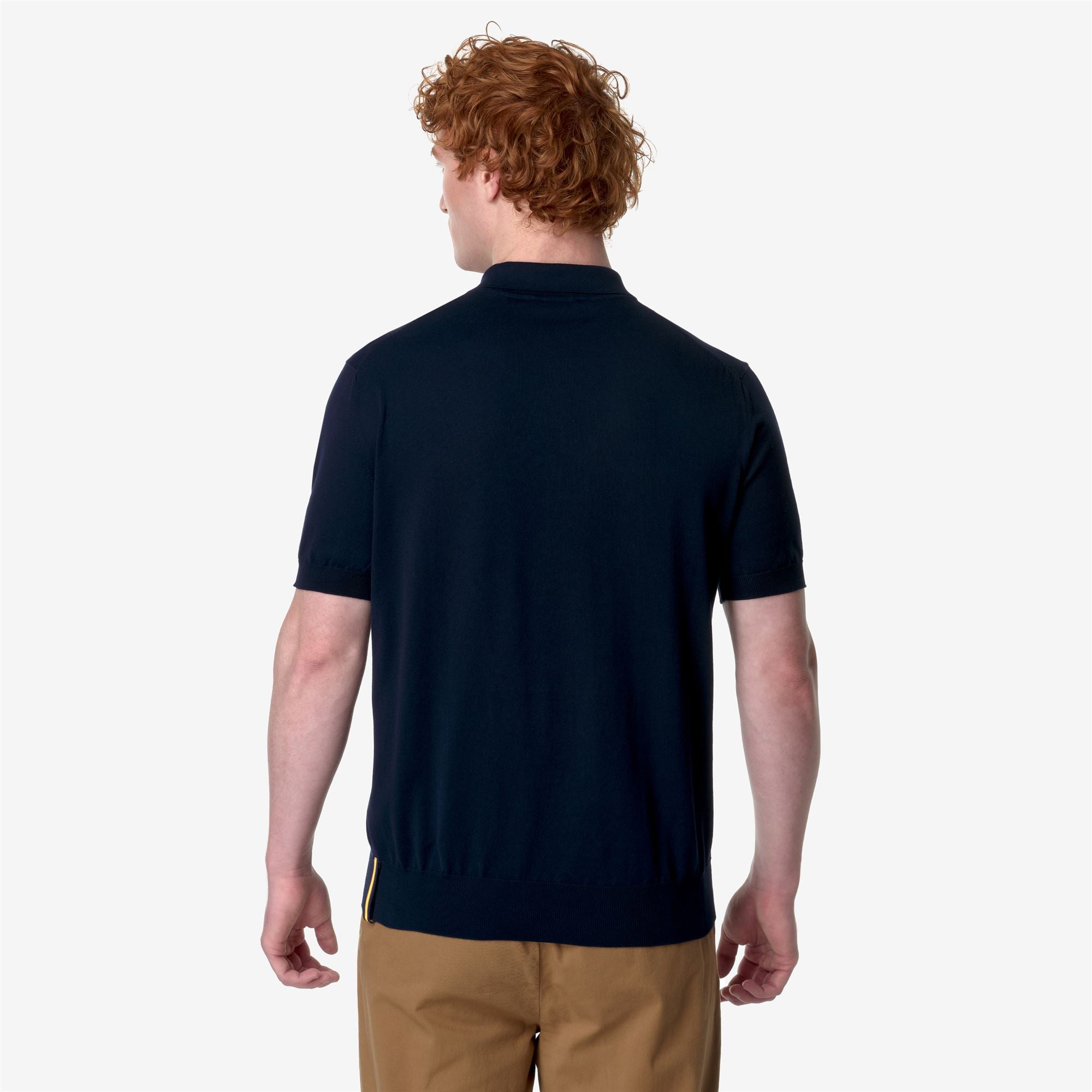k-way-pleyne-polo-maille-homme-blue-depth image 3