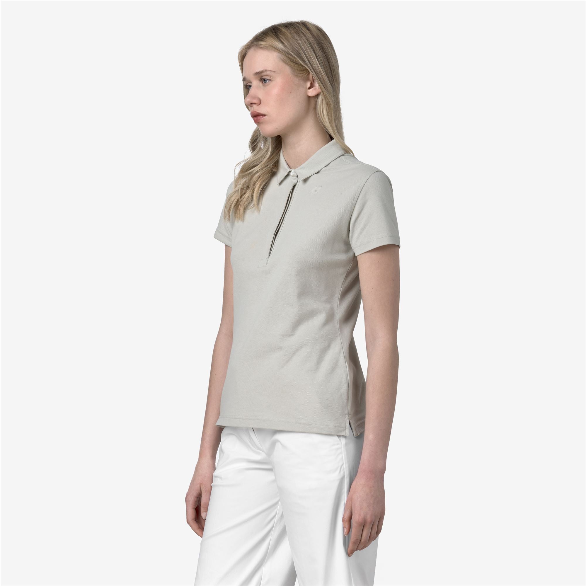 k-way-amedea-pique-slim-polo-femme-beige-lt image 2