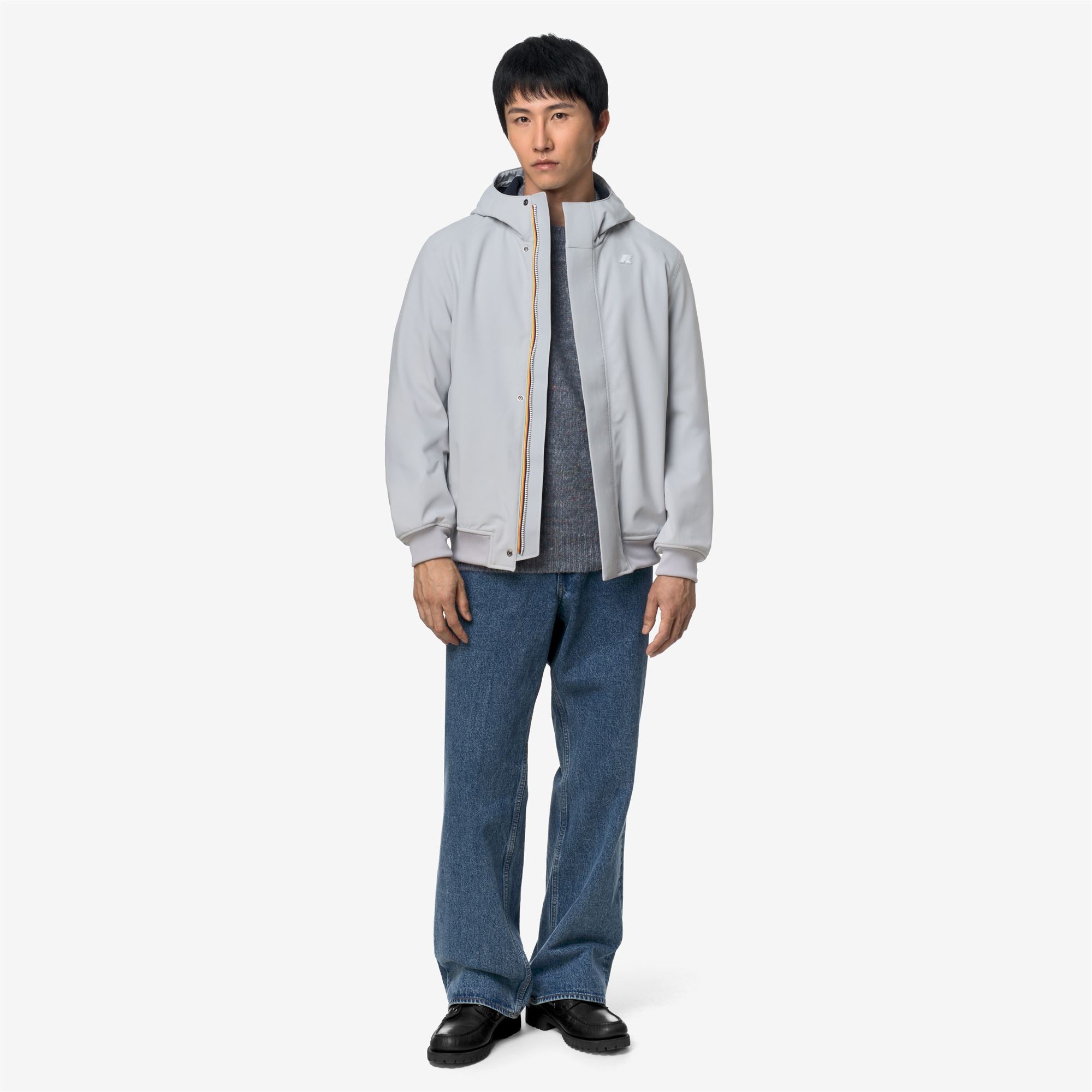 k-way-joachim-bonded-veste-courte-homme-grey-ash-blue-depth image 4