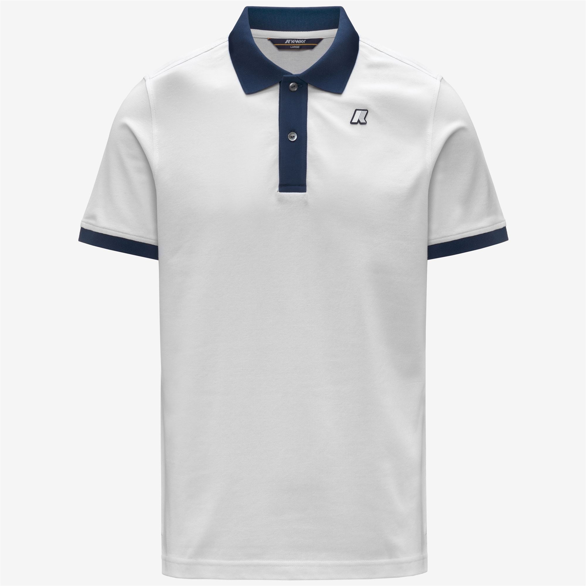 k-way-vic-vormir-pique-polo-homme-white-blue-insignia image 5