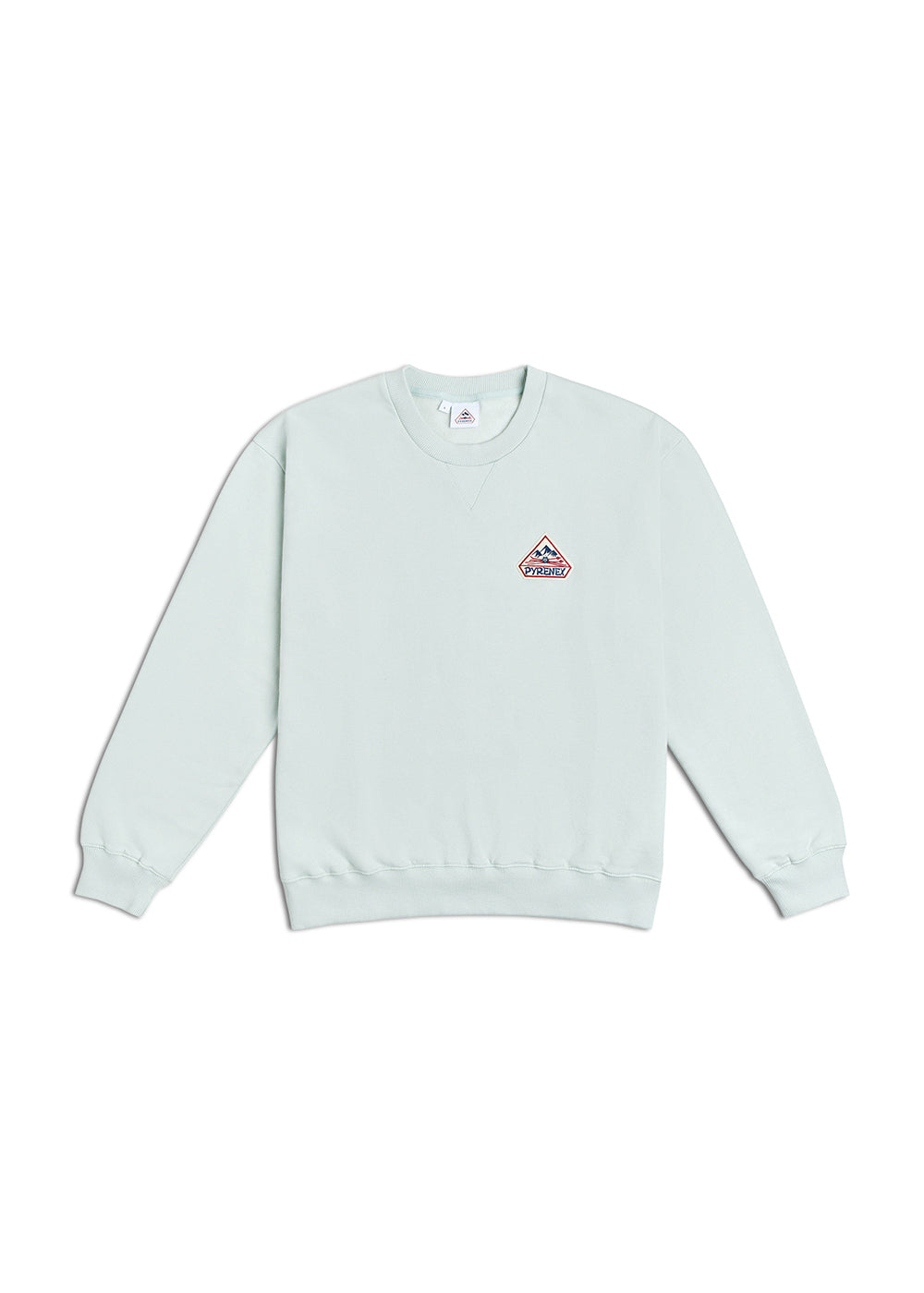 sweat-col-rond-unisexe-pyrenex-phase-en-coton-bio-pale-aqua image 4