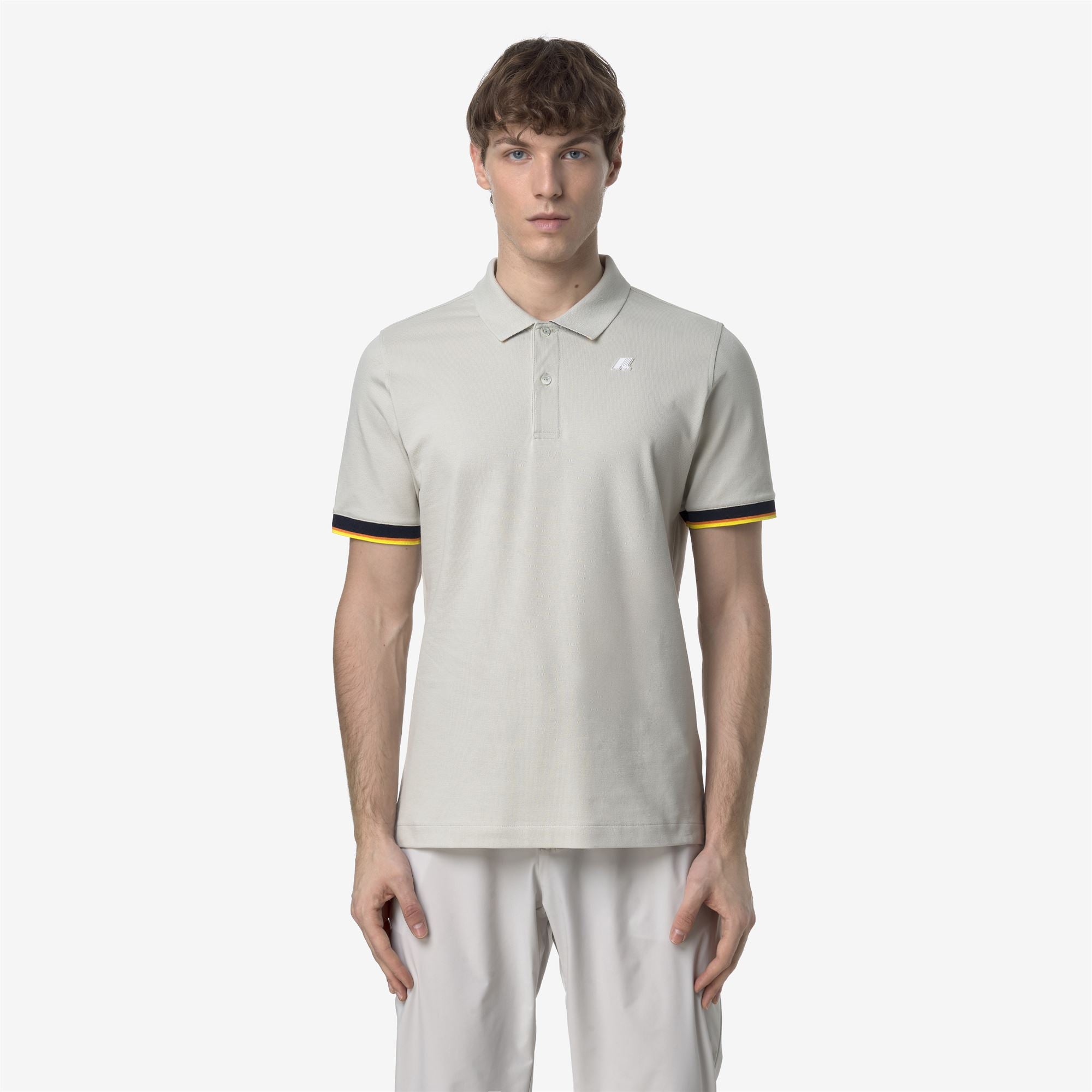 k-way-vincent-pique-slim-polo-homme-beige-lt image 1