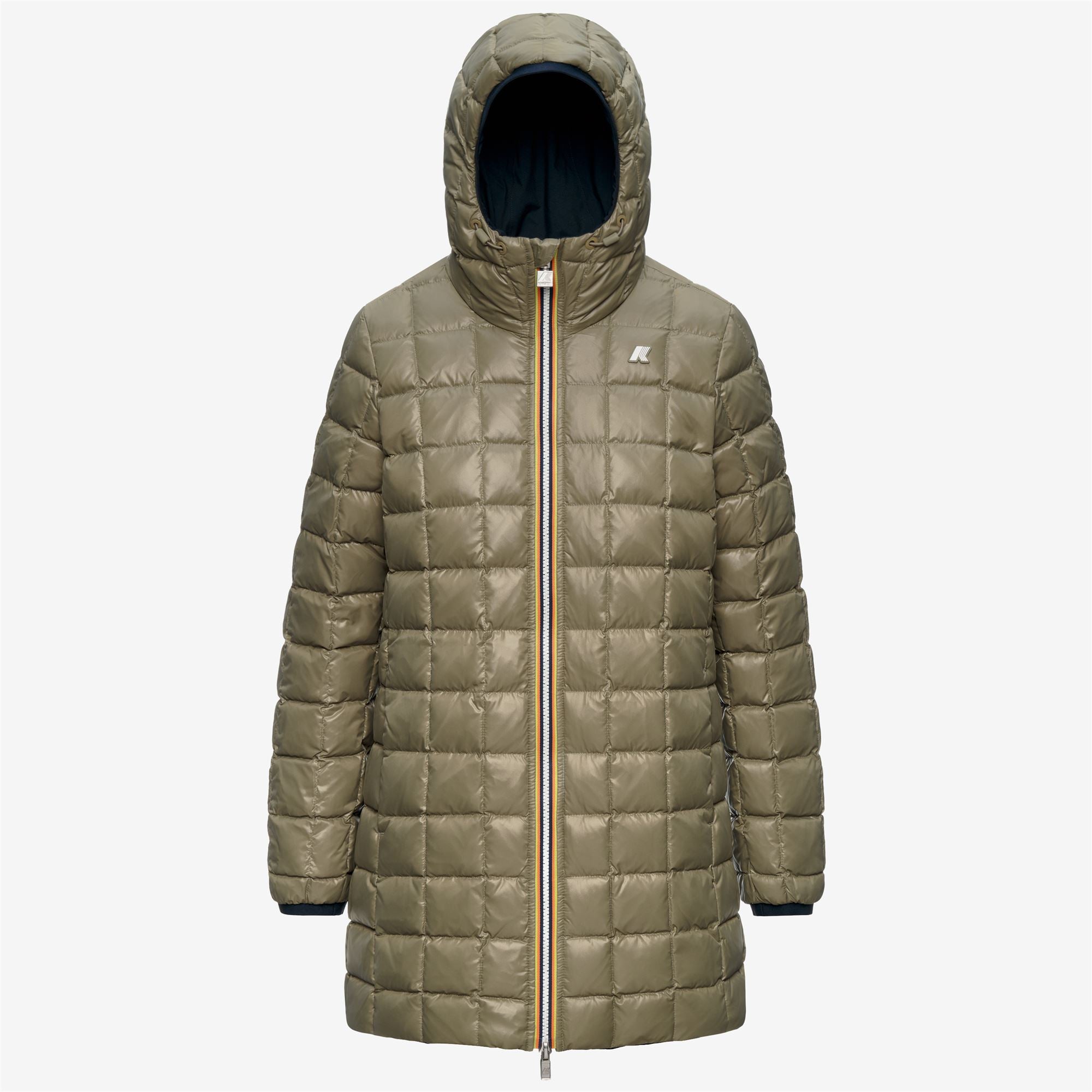 k-way-sophie-st-thermo-double-veste-mi-longue-femme-blue-depth-green-army image 6