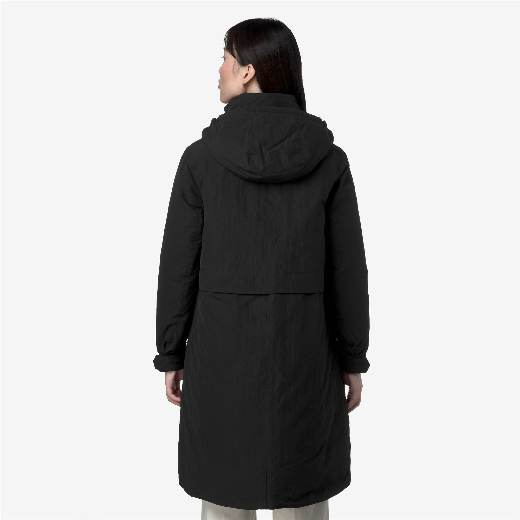 k-way-kalisha-warm-cotton-nylon-veste-longue-femme-black-pure image 3