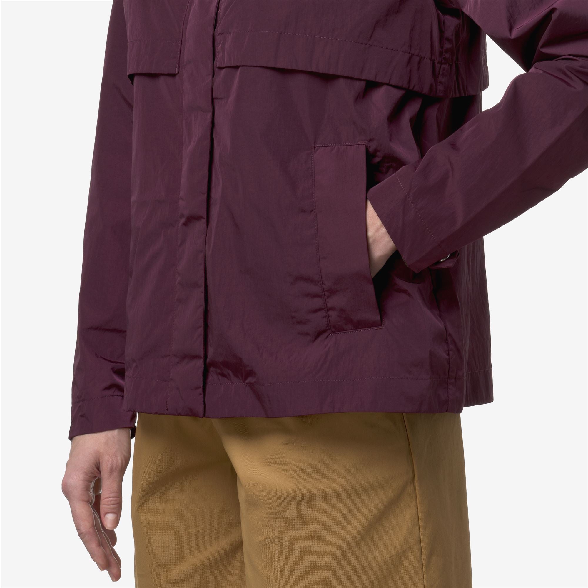 k-way-sophile-satin-glass-veste-court-femme-violet-mauve-wine image 4
