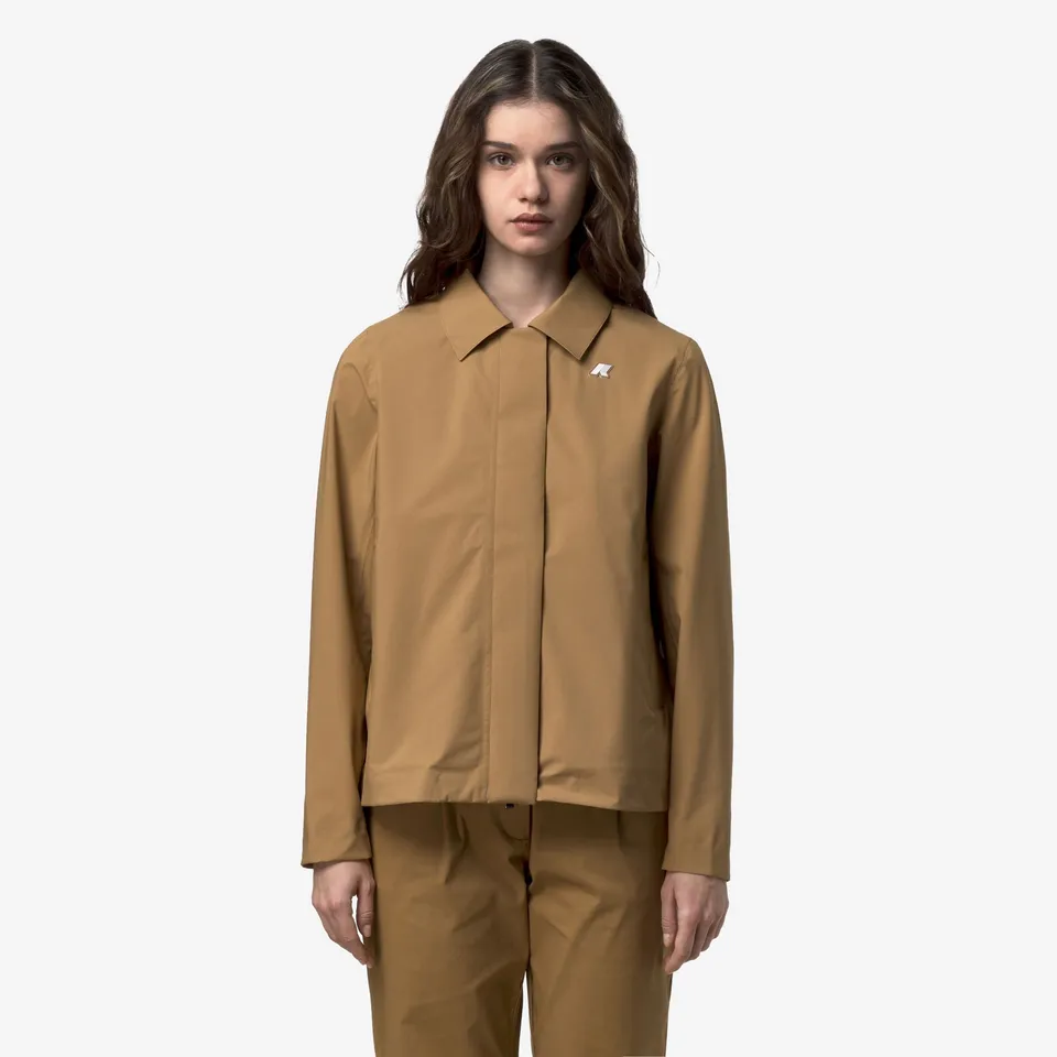 k-way-arabel-stretch-2l-veste-courte-femme-brown-bistre image 1