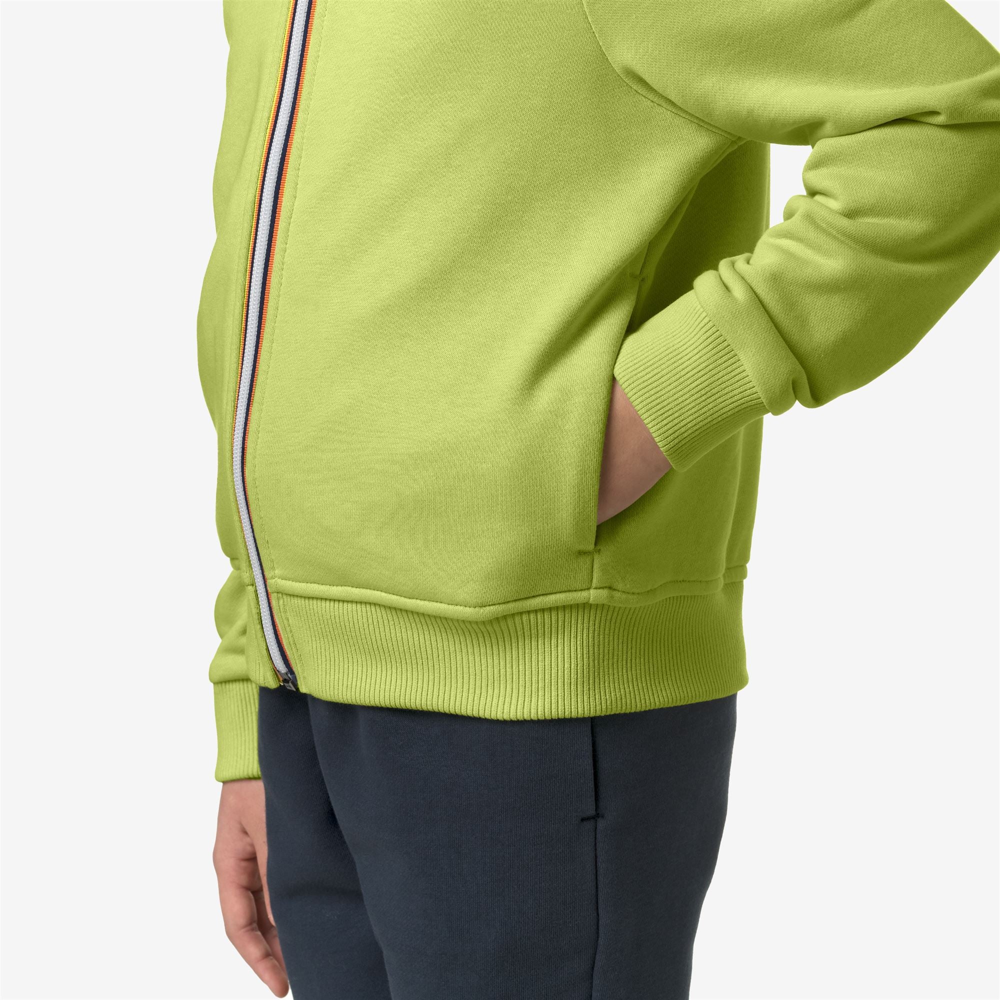 k-way-p-le-vrai-arnel-poly-cotton-veste-polaire-enfant-green-celery image 4