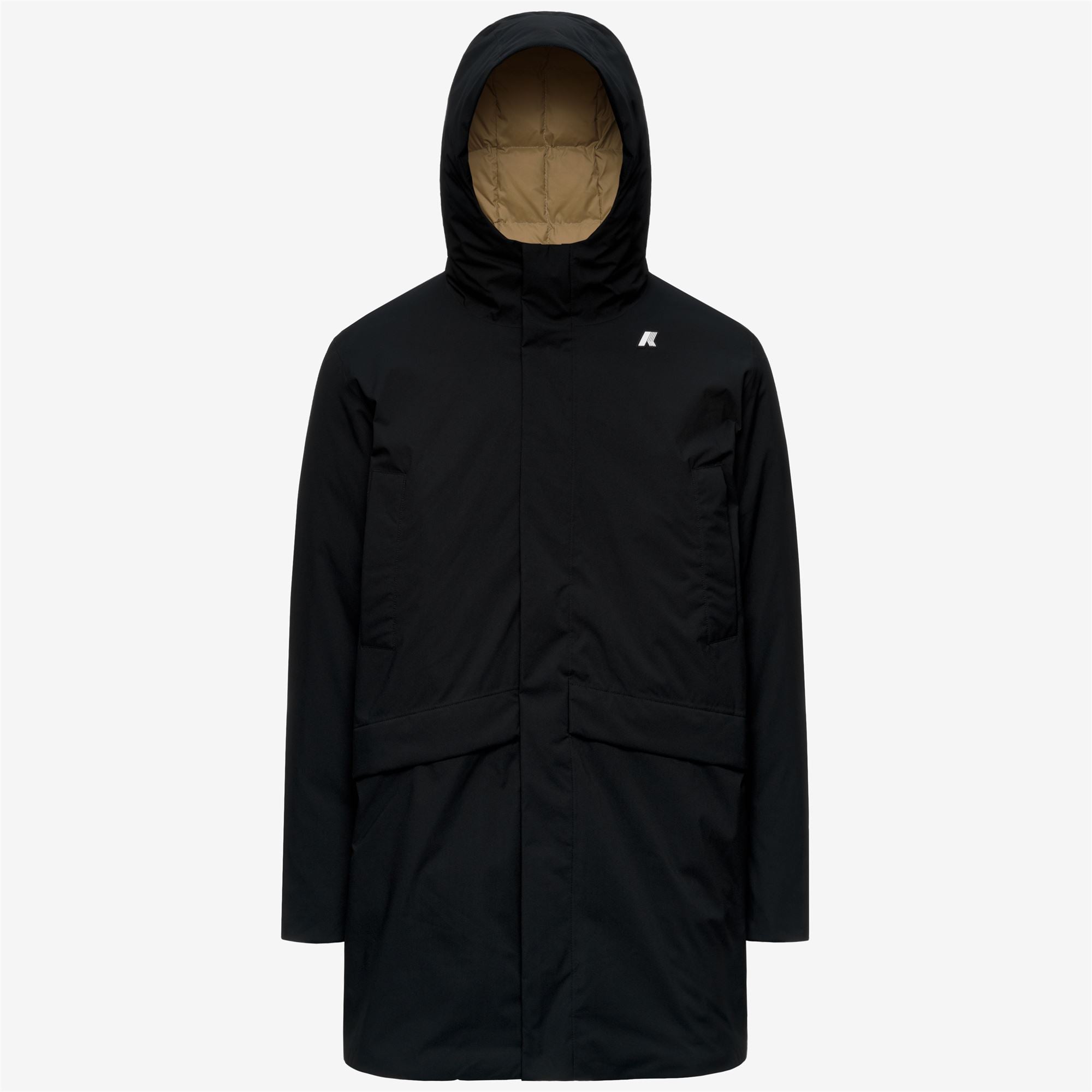 k-way-jarno-st-thermo-doudoune-3-4-homme-black-pure-beige-khaki image 5