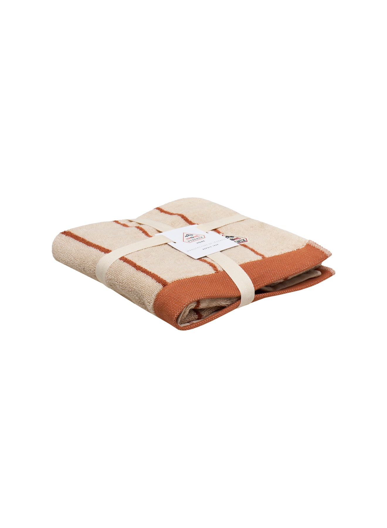 pyrenex-serviette-de-toilette-yumi-ray-e-blanc-et-terracotta image 4