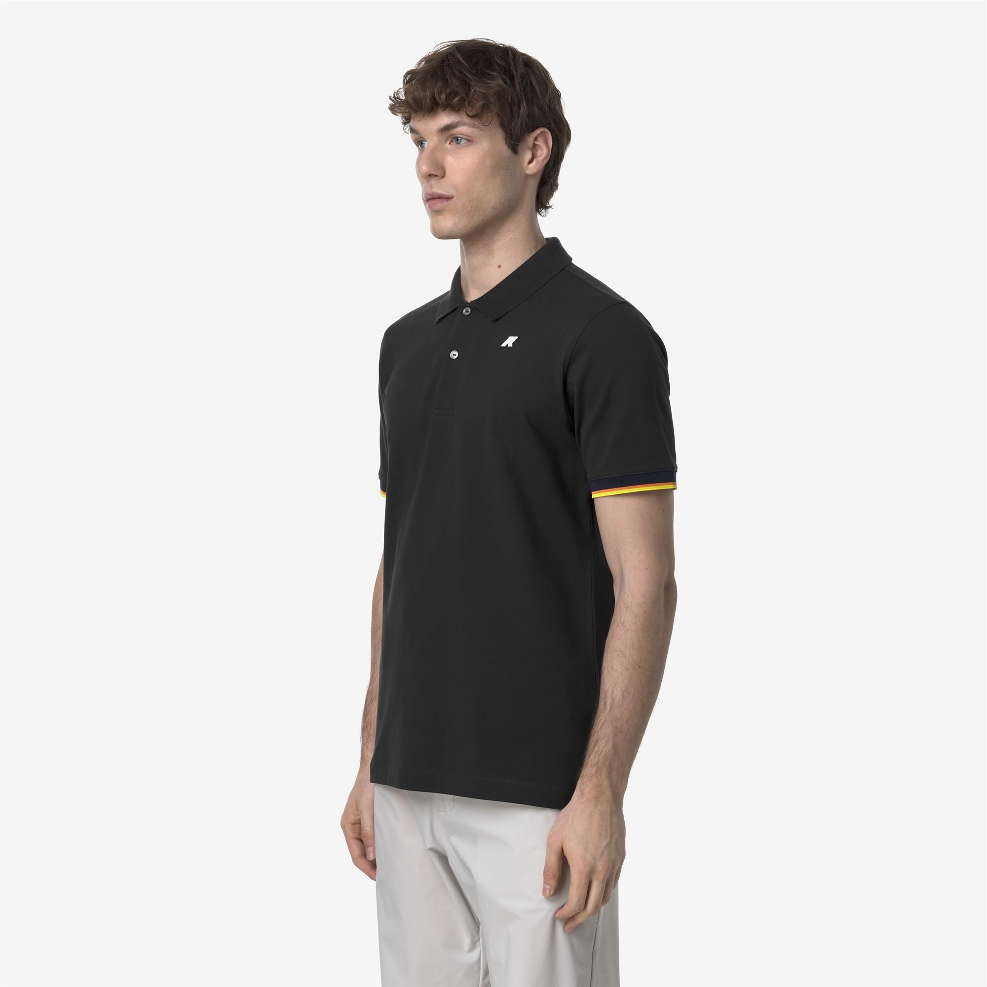 k-way-vincent-piqu-slim-polo-homme-black-pure image 2