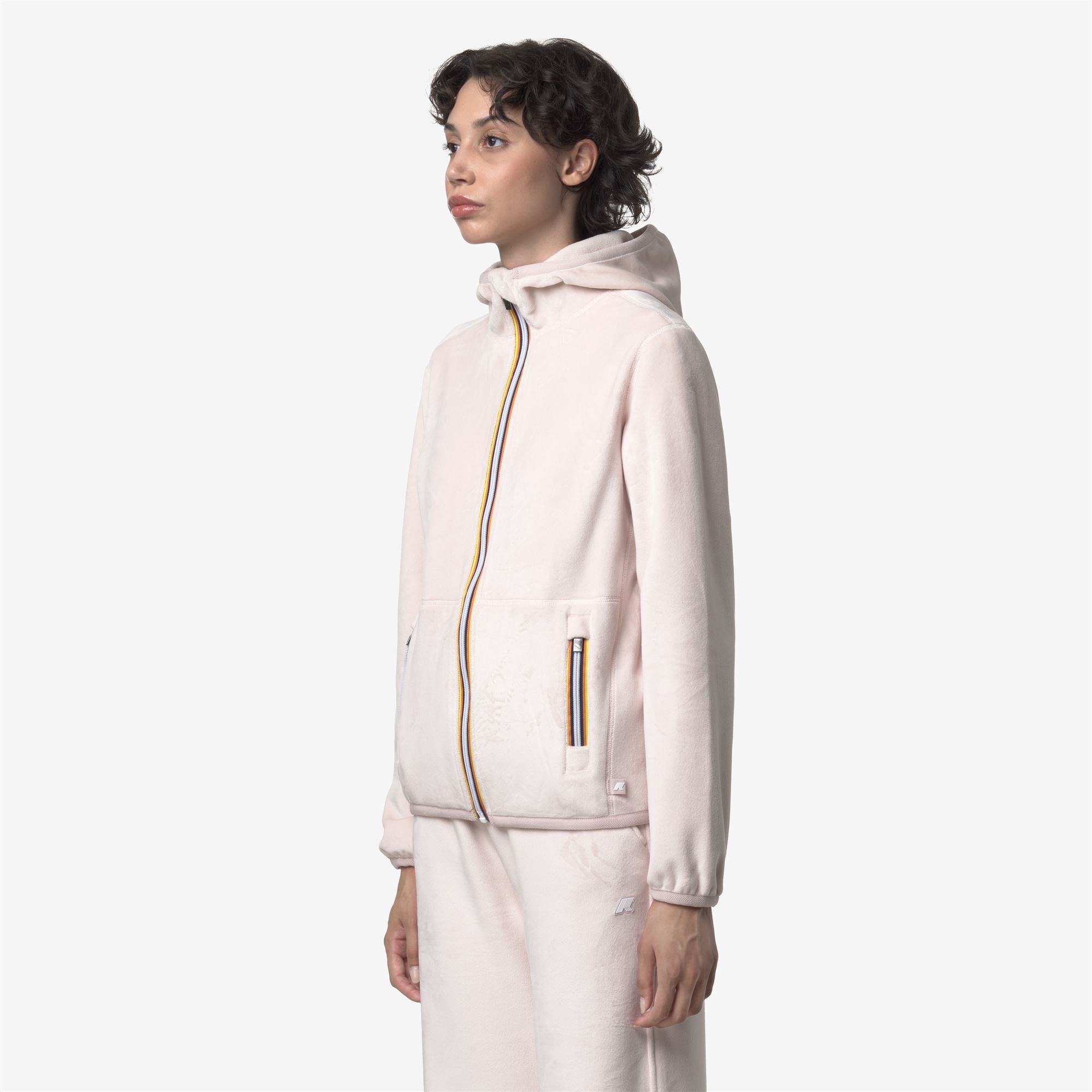 k-way-lily-velour-polar-double-veste-polaire-r-versible-femme-rose-hushed image 2