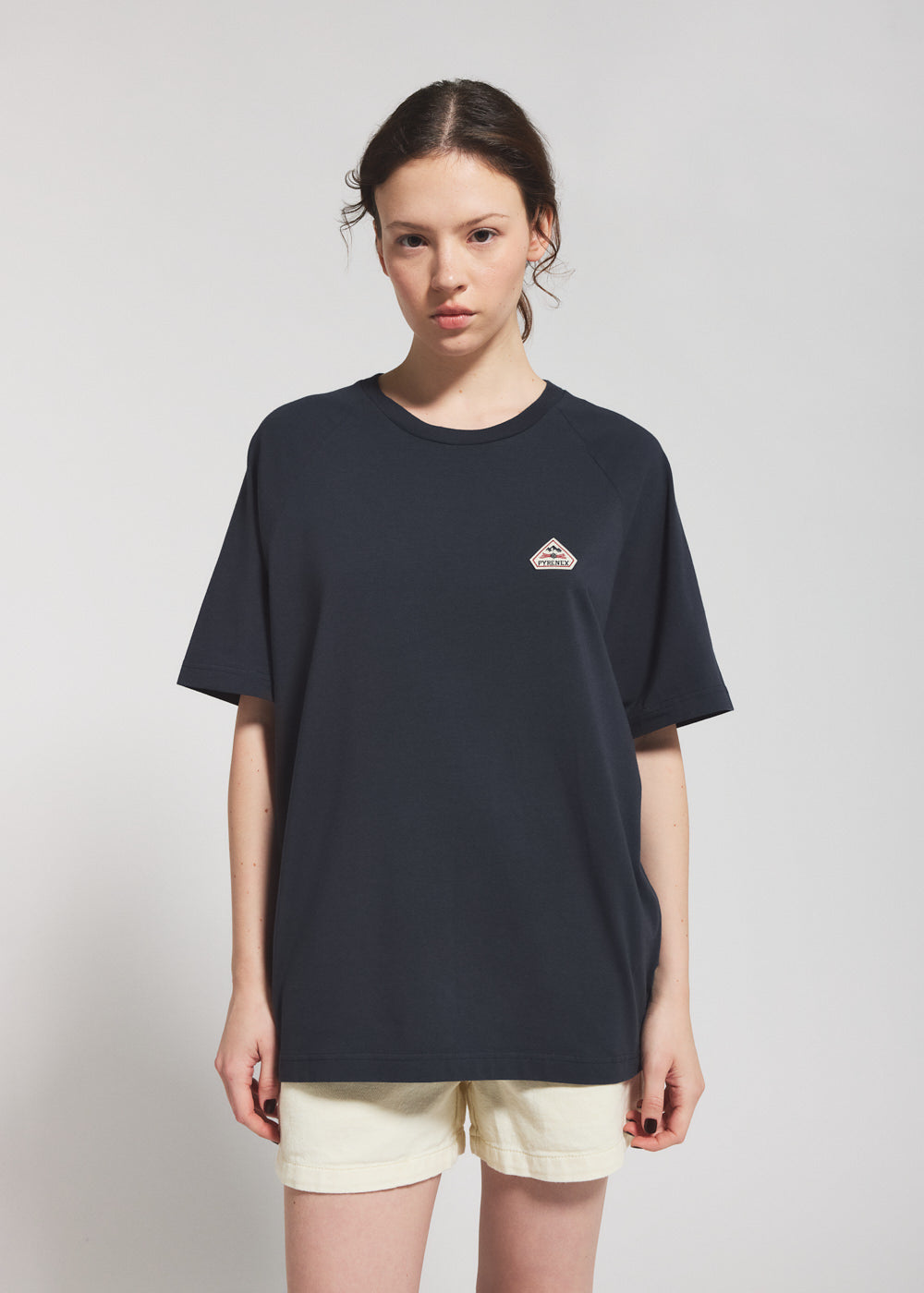 pyrenex-corto-t-shirt-unisexe-coton-biologique-bleu-marine image 2