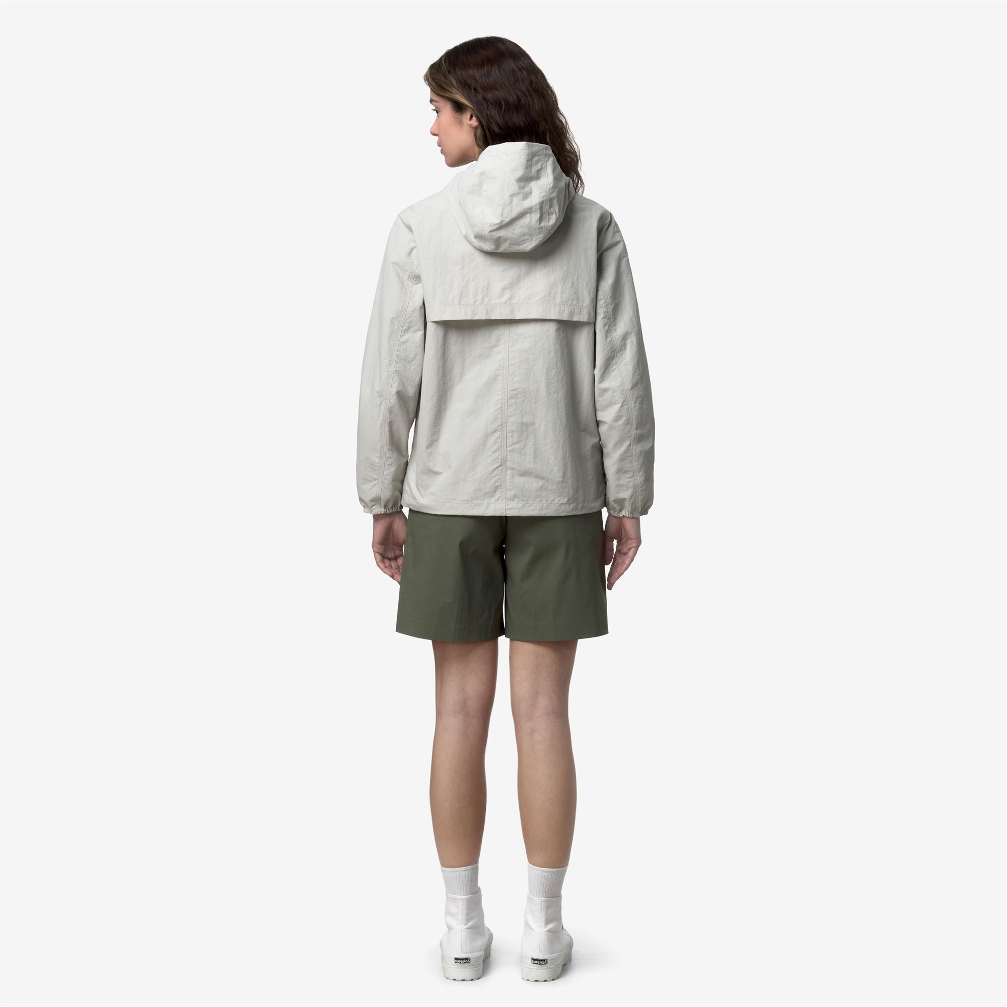 k-way-jake-cotton-double-veste-court-homme-r-versible-beige-lt-green-lichen image 3