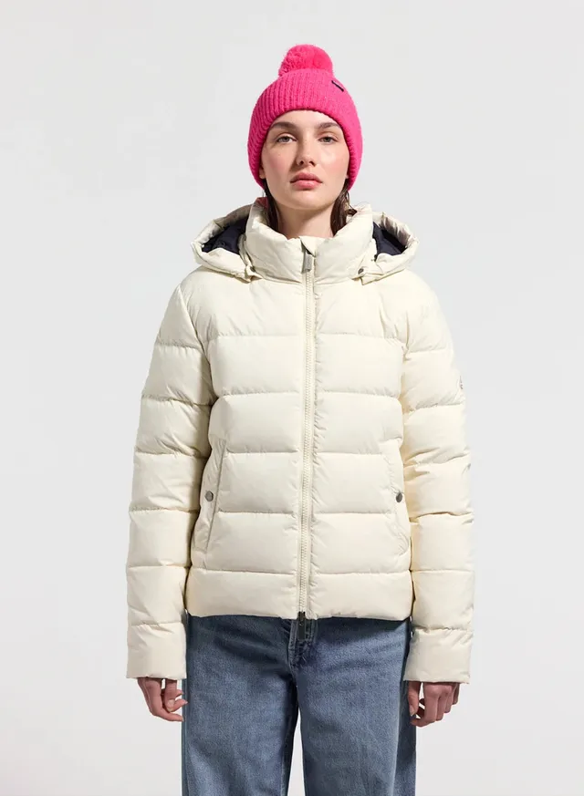 pyrenex-spoutnic-blanche-doudoune-femme-capuche-amovible-d-perlante image 1