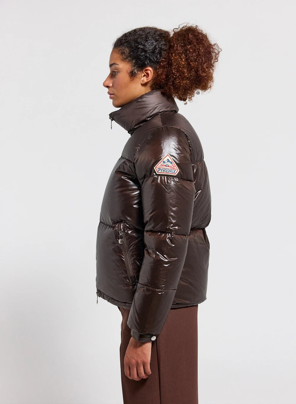 pyrenex-goldin-doudoune-brillante-femme-marron-fonc image 3