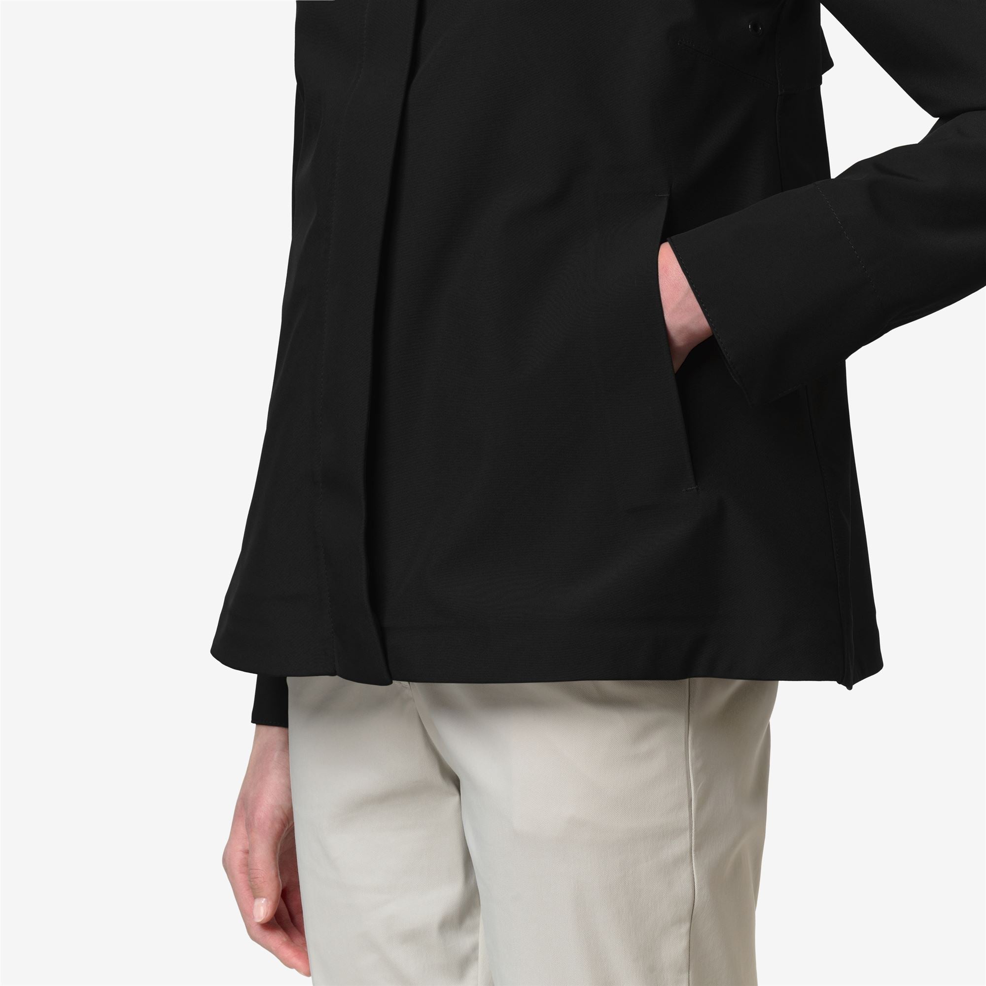 k-way-madalina-bonded-jersey-veste-mi-longue-femme-black-pure image 4