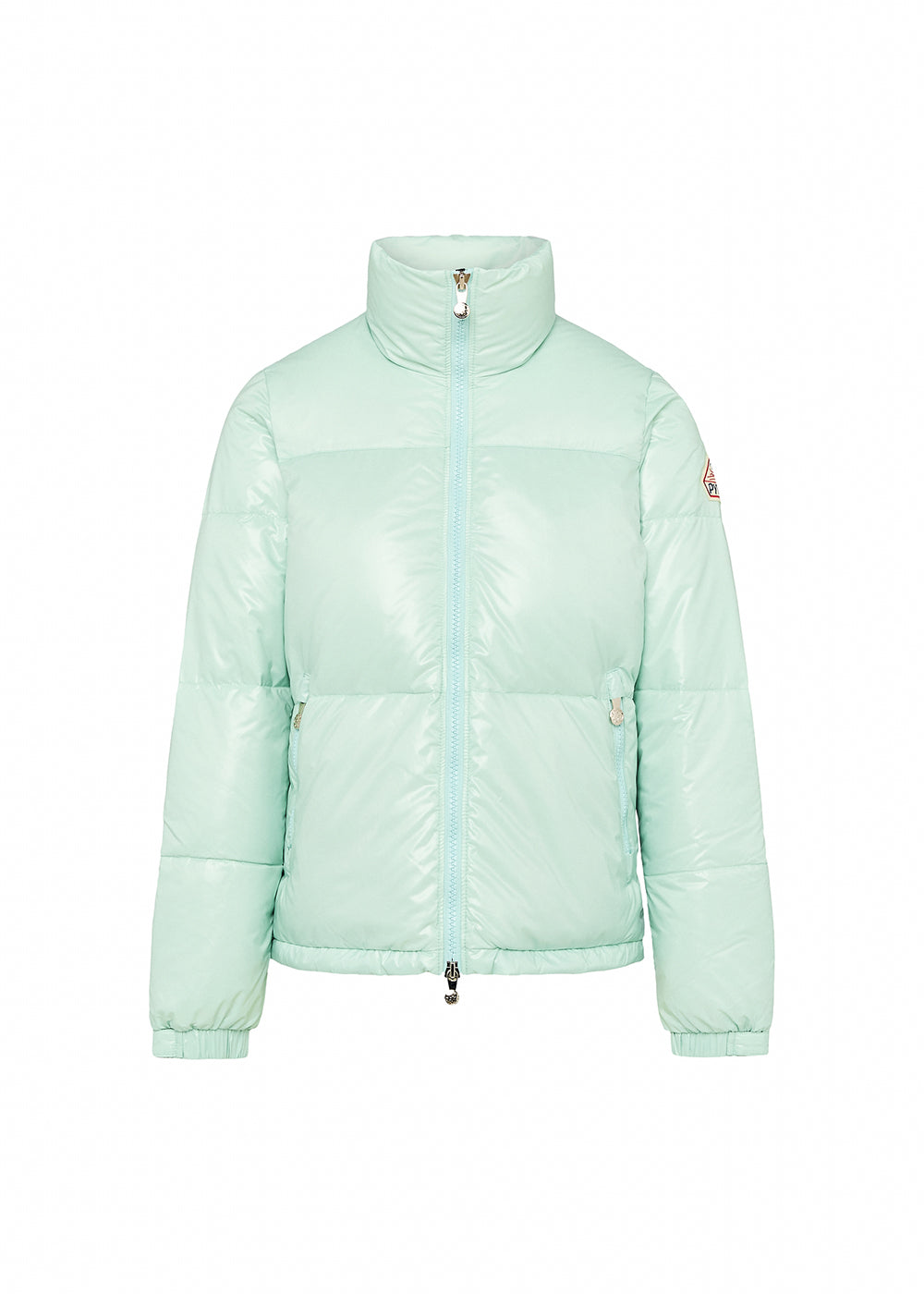 pyrenex-goldin-doudoune-courte-brillante-femme-vert-d-eau image 5