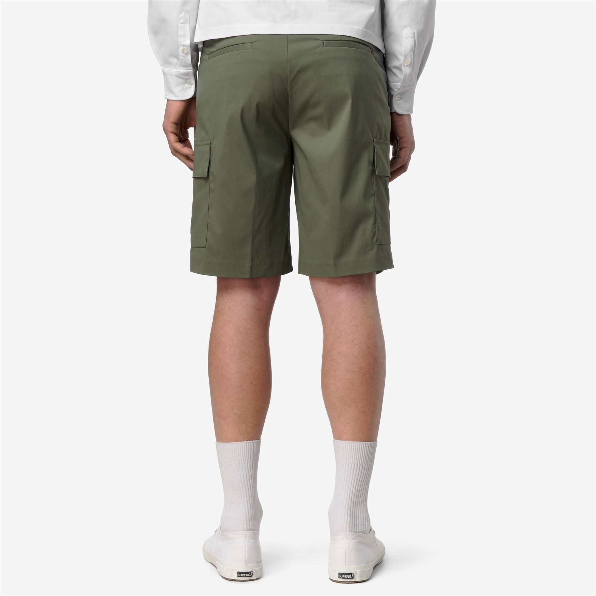 k-way-serje-twill-tech-short-cargo-homme-green-lichen image 3