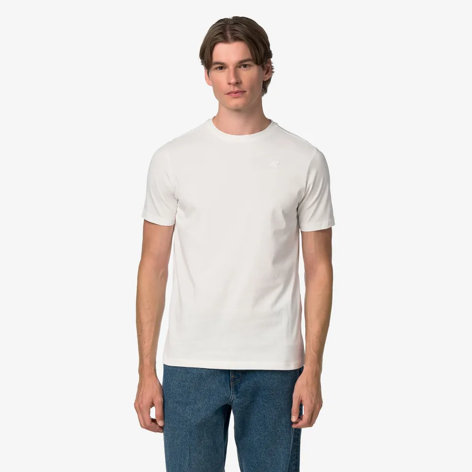 k-way-odom-jersey-peach-t-shirt-homme-white-natural image 1