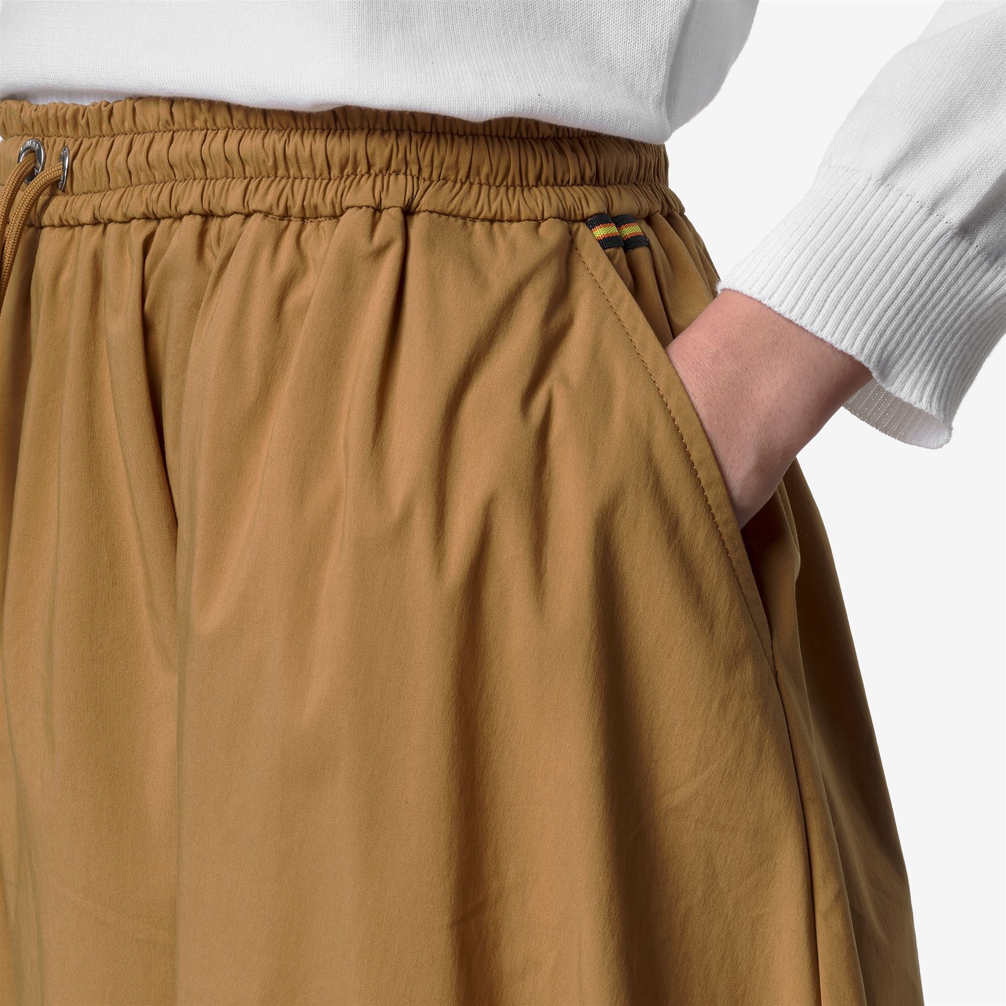 k-way-mosella-light-poplin-tech-jupe-longue-femme-brown-bistre image 4