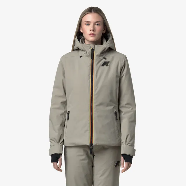 k-way-labresse-2l-twill-veste-ski-femme-green-oak image 1