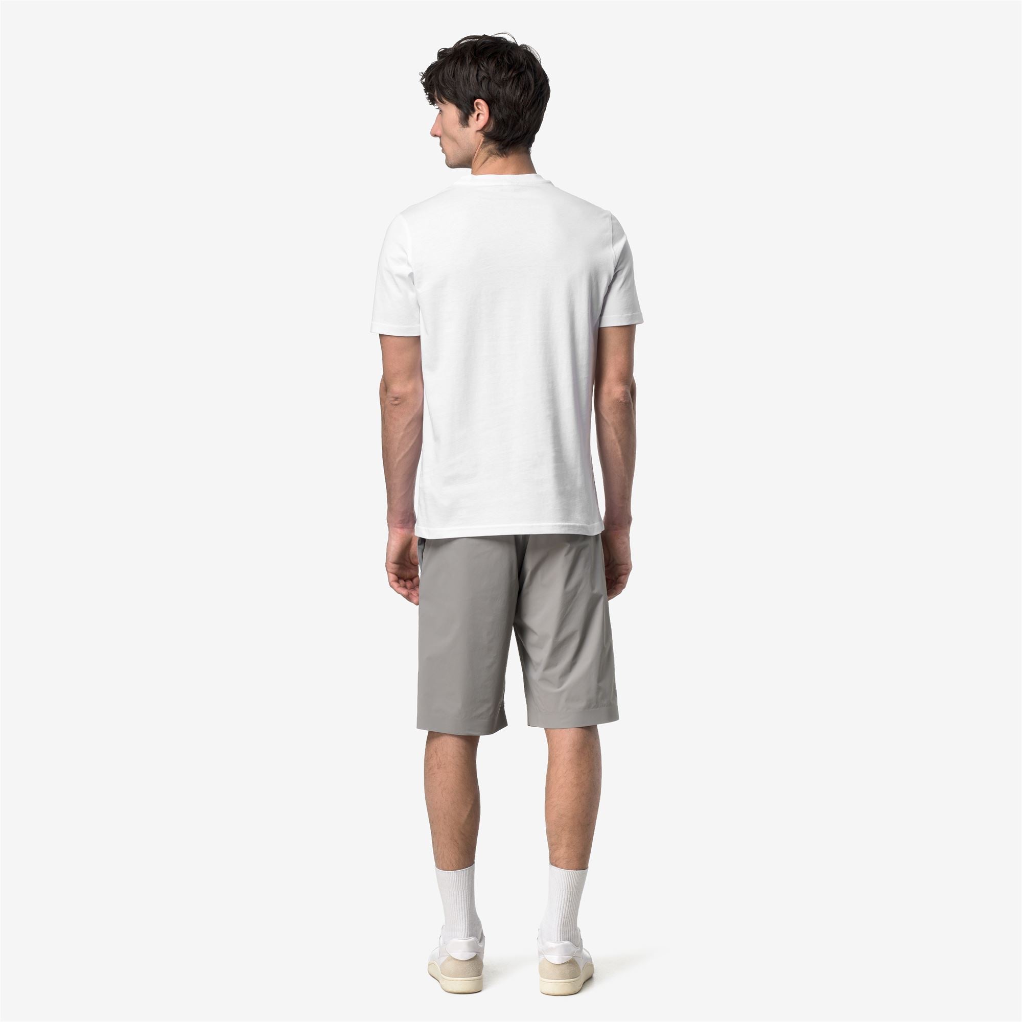 k-way-odom-jersey-micro-lettering-t-shirt-slim-homme-blanc image 3