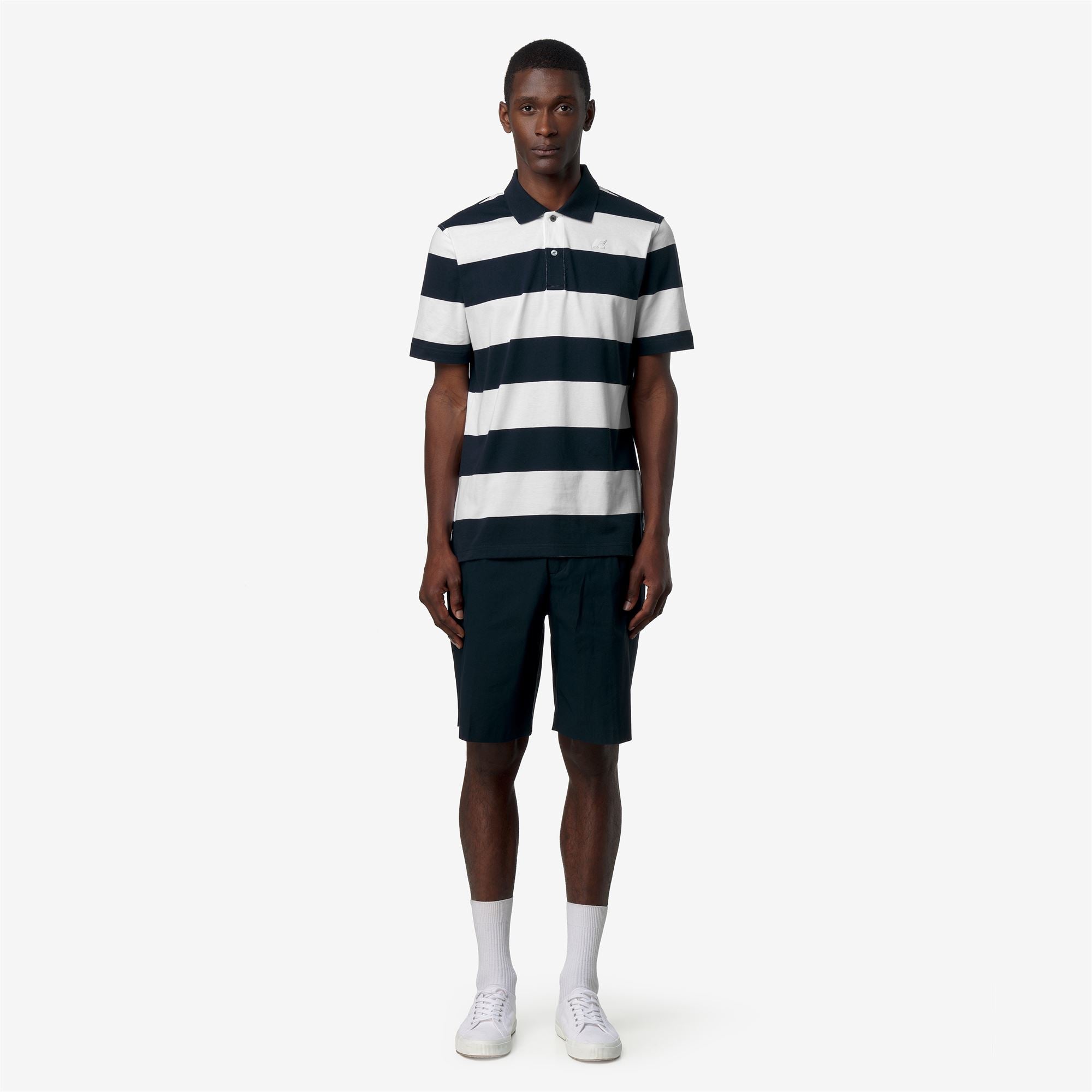 k-way-layo-mid-polo-homme-white-blue-depth image 1