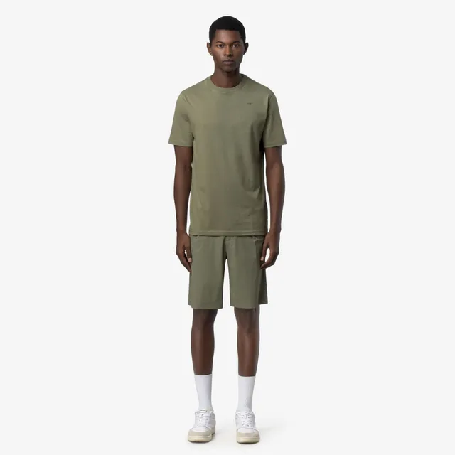 k-way-odom-jersey-micro-lettering-slim-t-shirt-homme-green-lichen image 1
