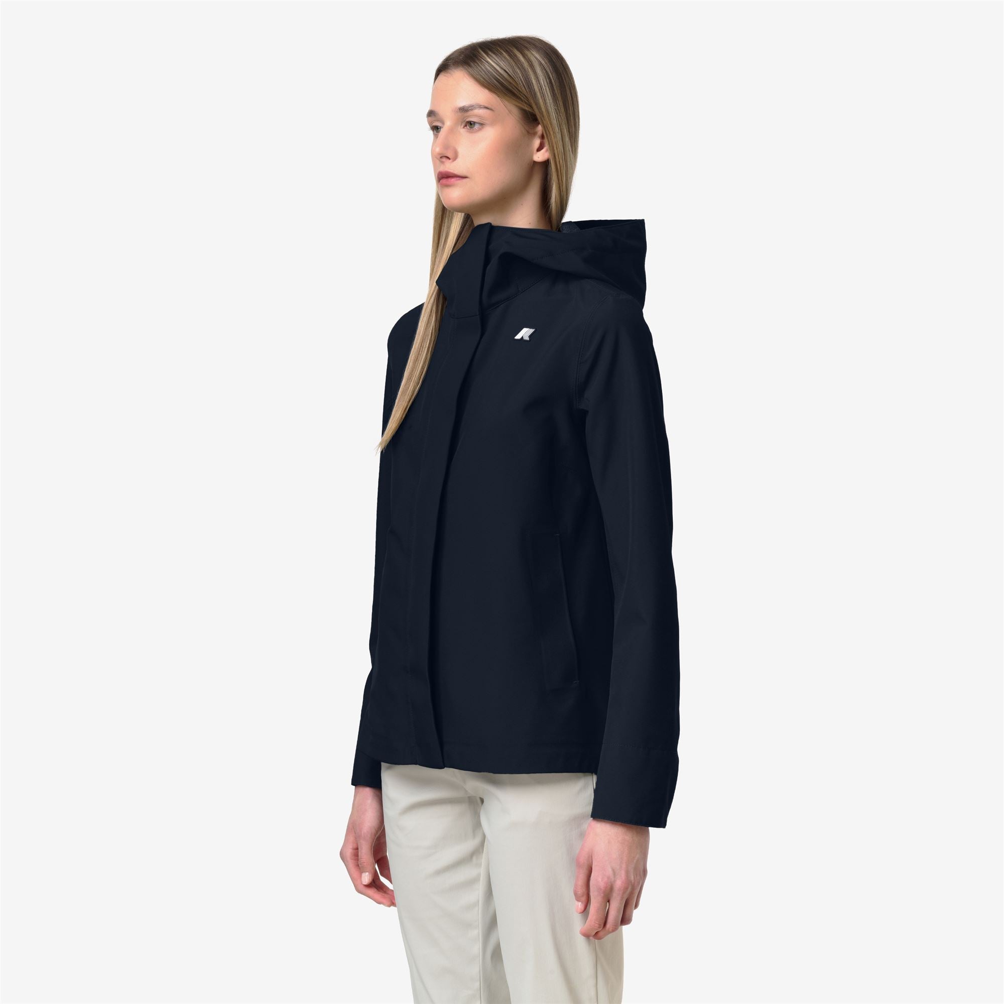 k-way-madalina-bonded-jersey-veste-mi-longue-femme-blue-depth image 2