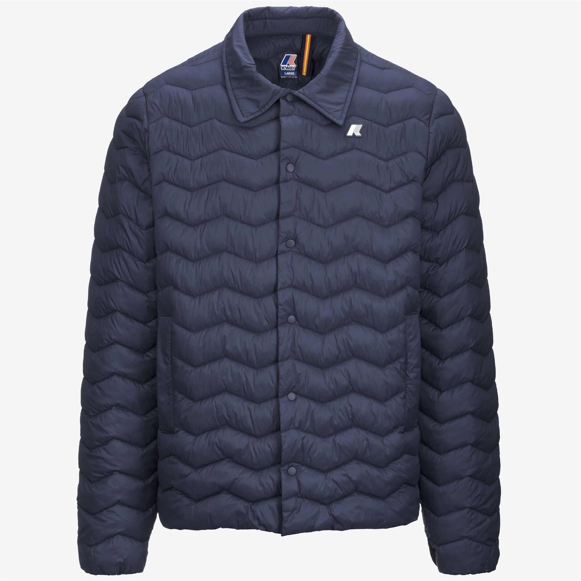 k-way-bruno-quilted-warm-veste-courte-homme-blue-depth image 5