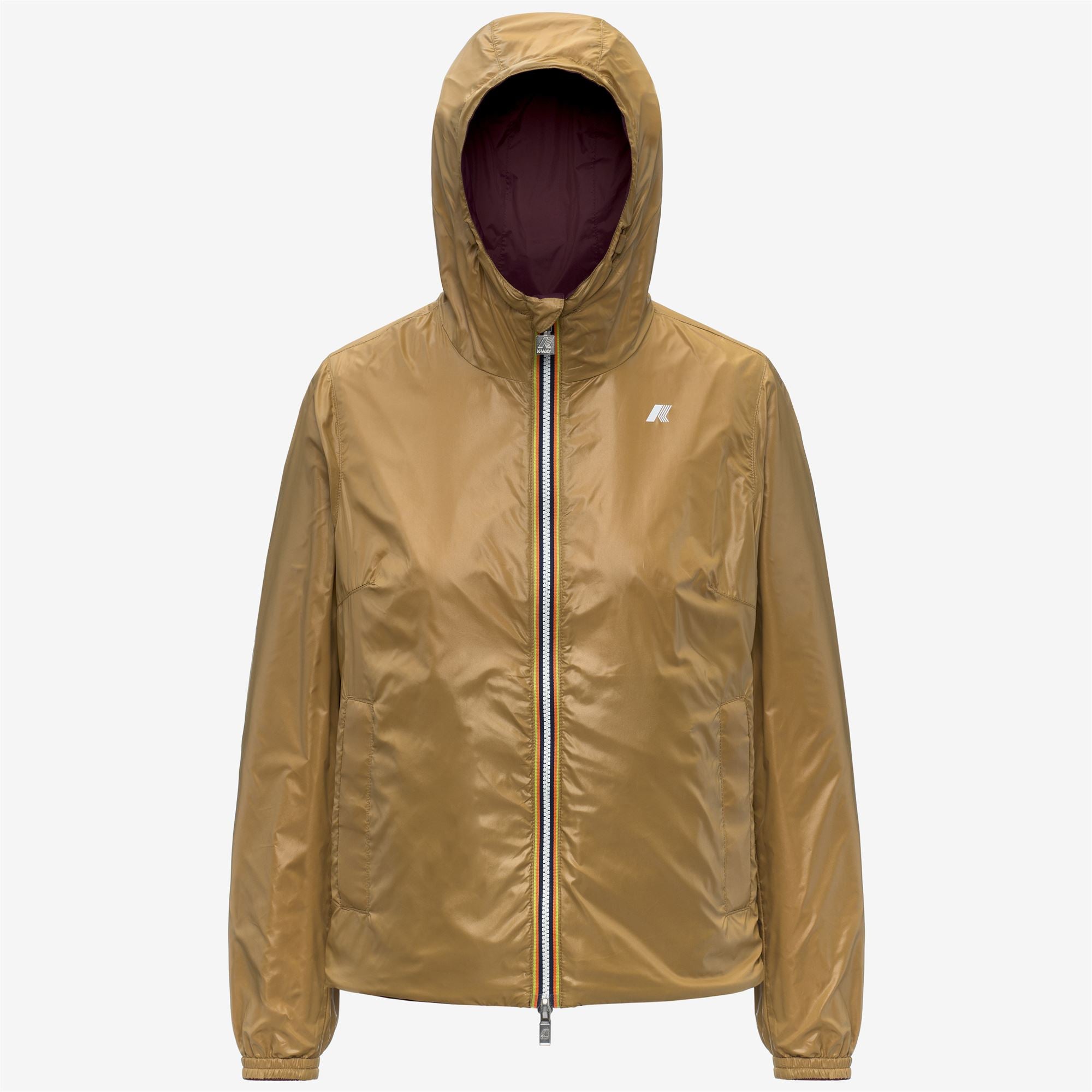 k-way-lil-2-0-plus-2-double-veste-courte-r-versible-femme-violet-mauve-wine-brow image 6