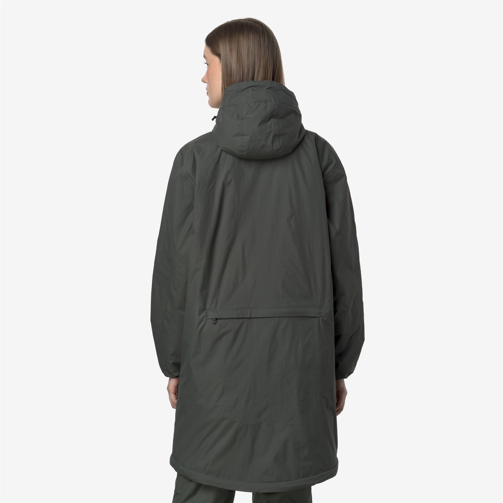 k-way-le-vrai-4-0-eiffel-east-warm-manteau-de-pluie-3-4-unisexe-green-blackish image 4