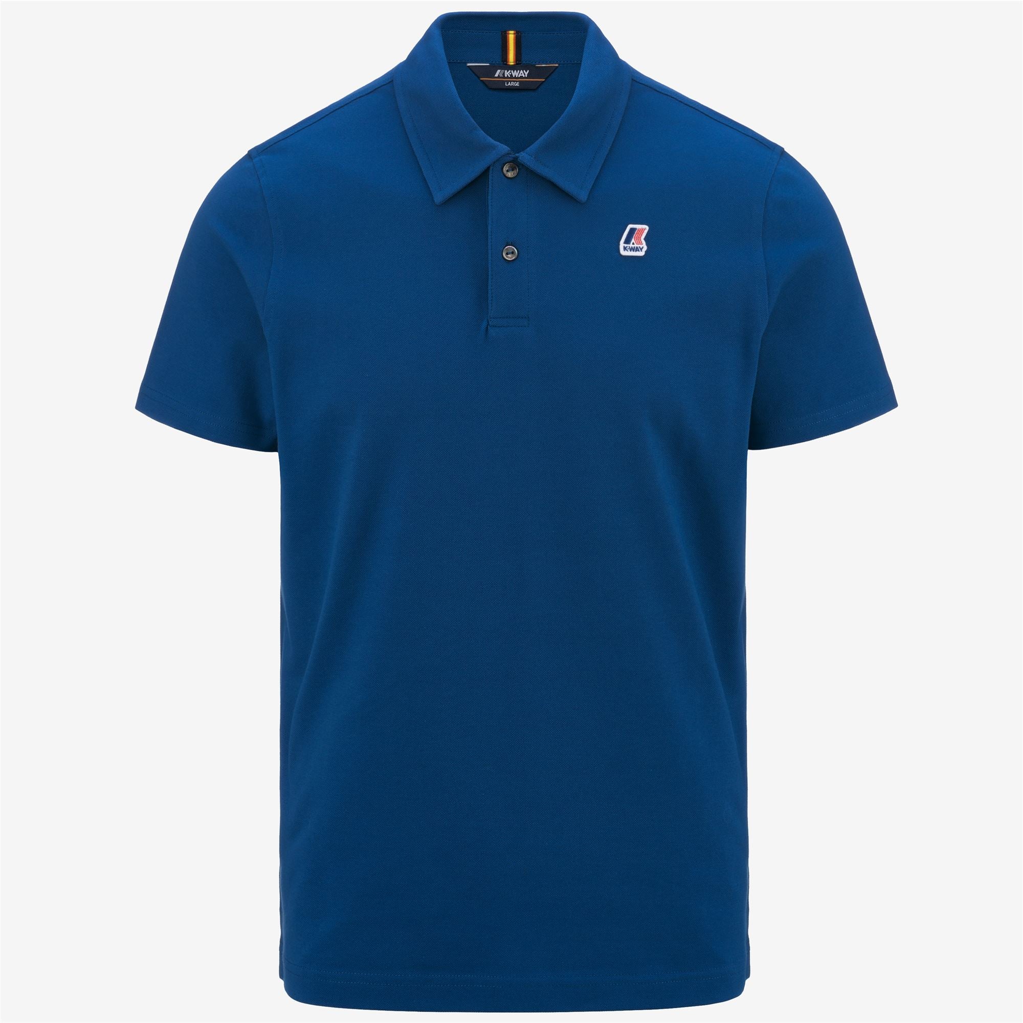 k-way-gregoire-tape-polo-homme-blue-royal-marine image 1