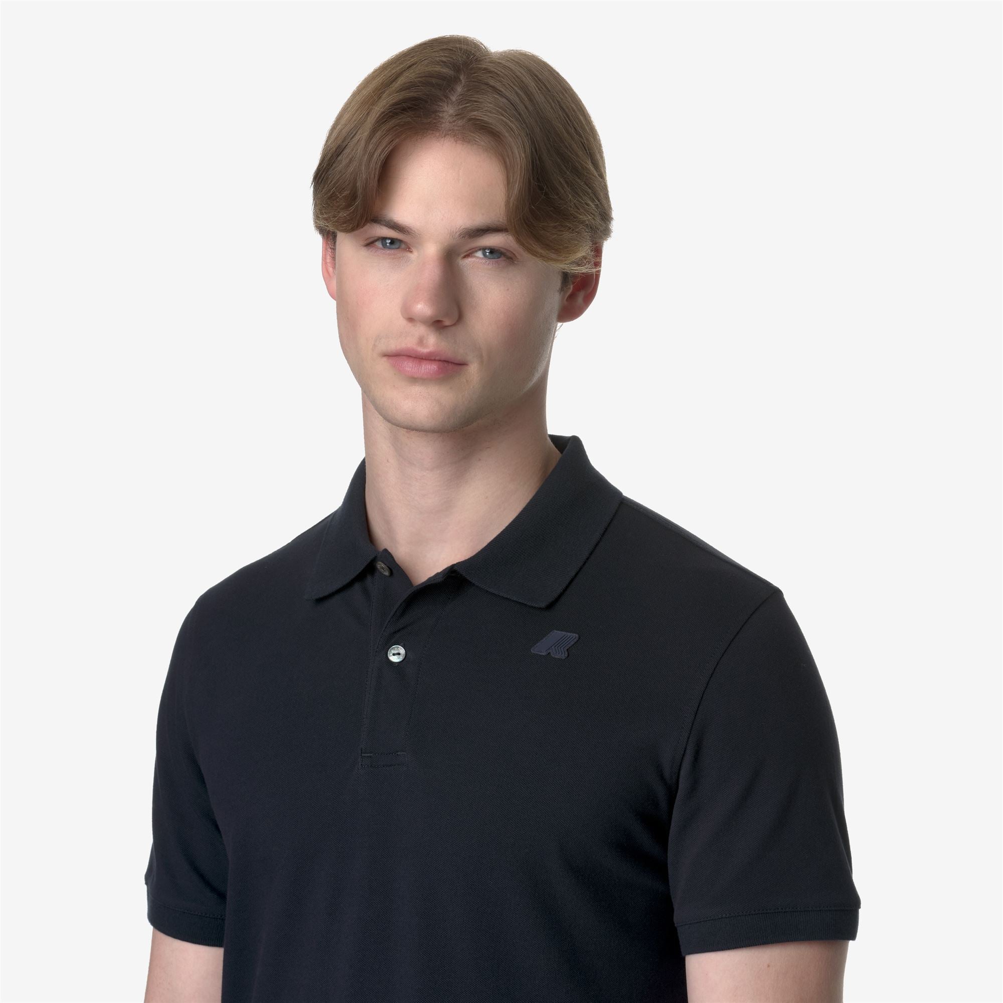 k-way-amedee-pique-slim-polo-homme-blue-depth image 4
