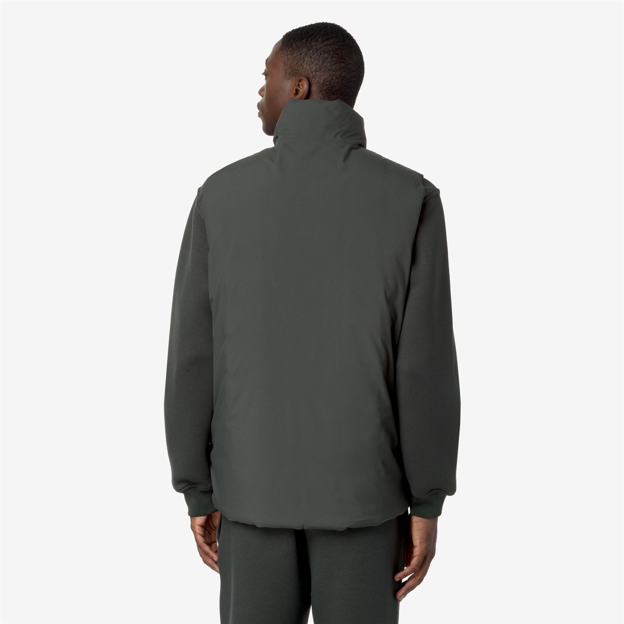 k-way-valen-st-thermo-double-gilet-court-homme-green-blackish-black-pure image 3