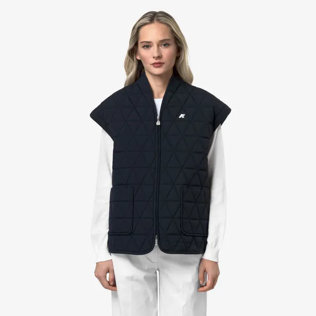 k-way-saloire-diamond-quilted-warm-af-gilet-femme-blue-depth image 1
